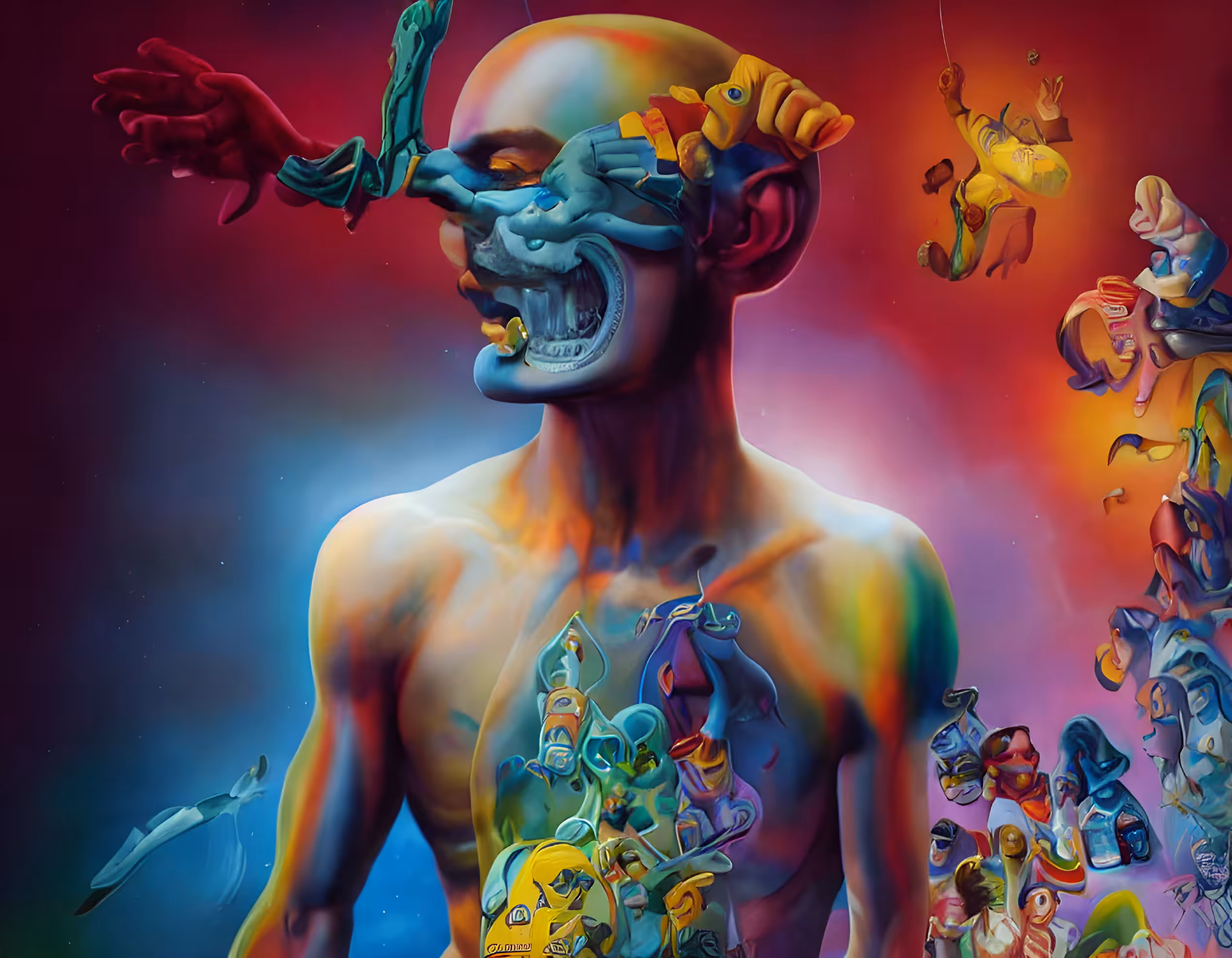 The man with paint head *13