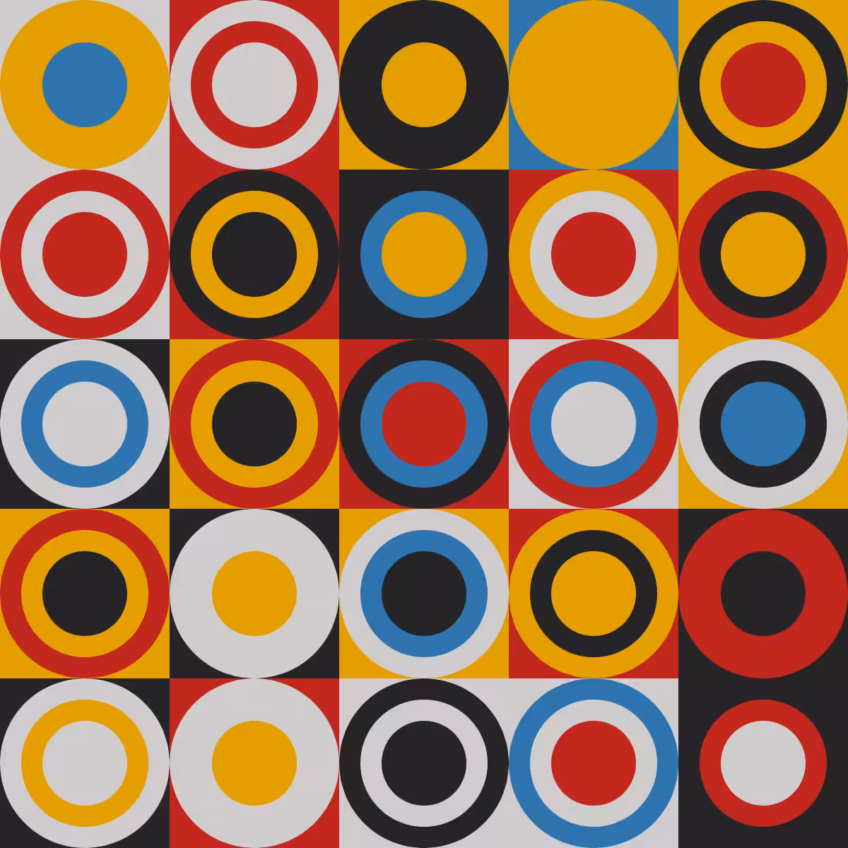 Interactive Squares with Concentric Circles#01