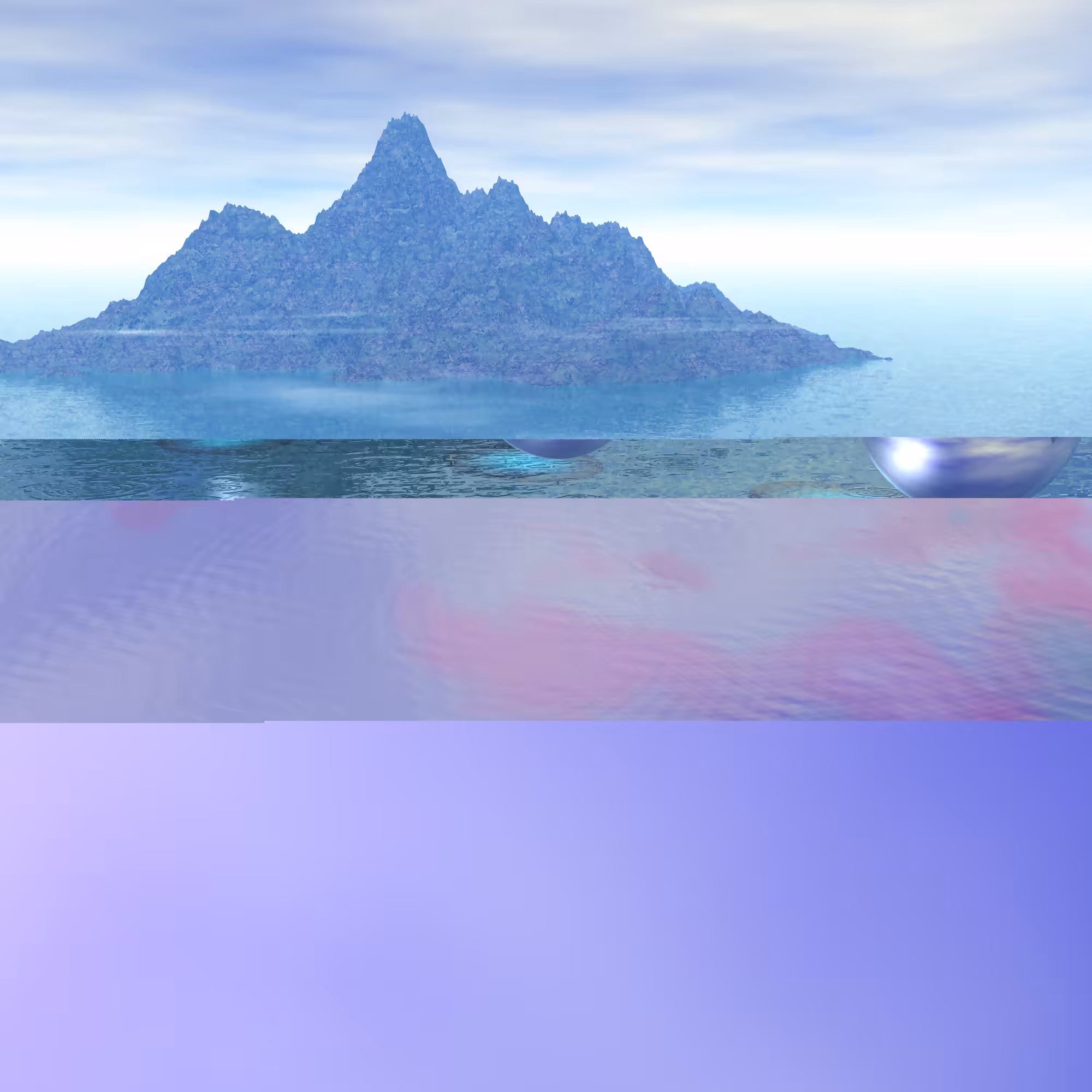 Accidental Glitch Error in Bryce 3D