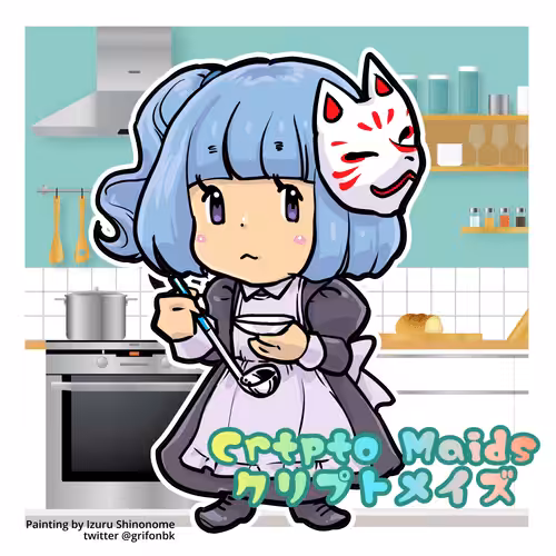 Shinonome Chibi Seal Collection: Otameshi Crypto Maids NFT #002 Rina chan