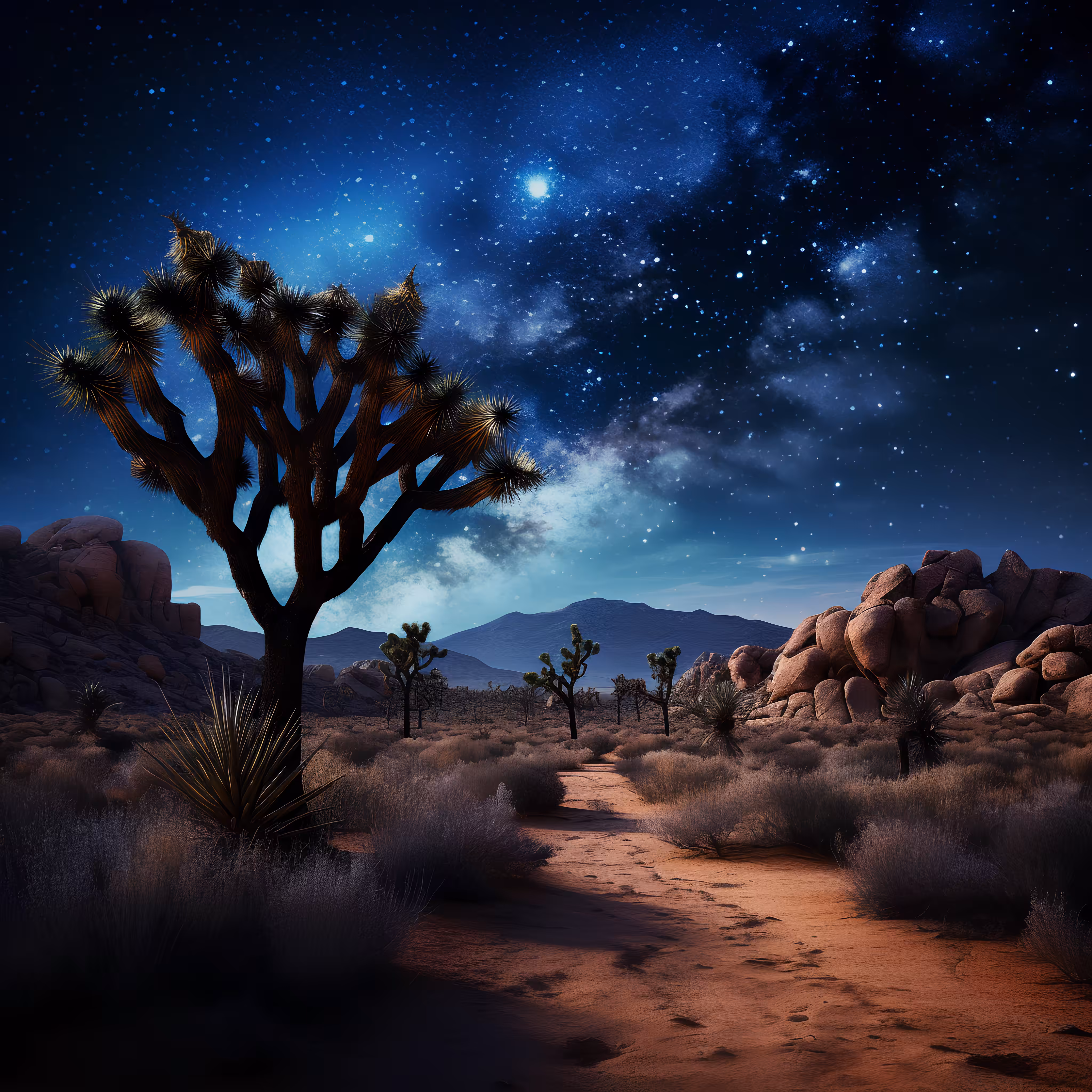 Desert Night Under the Stars