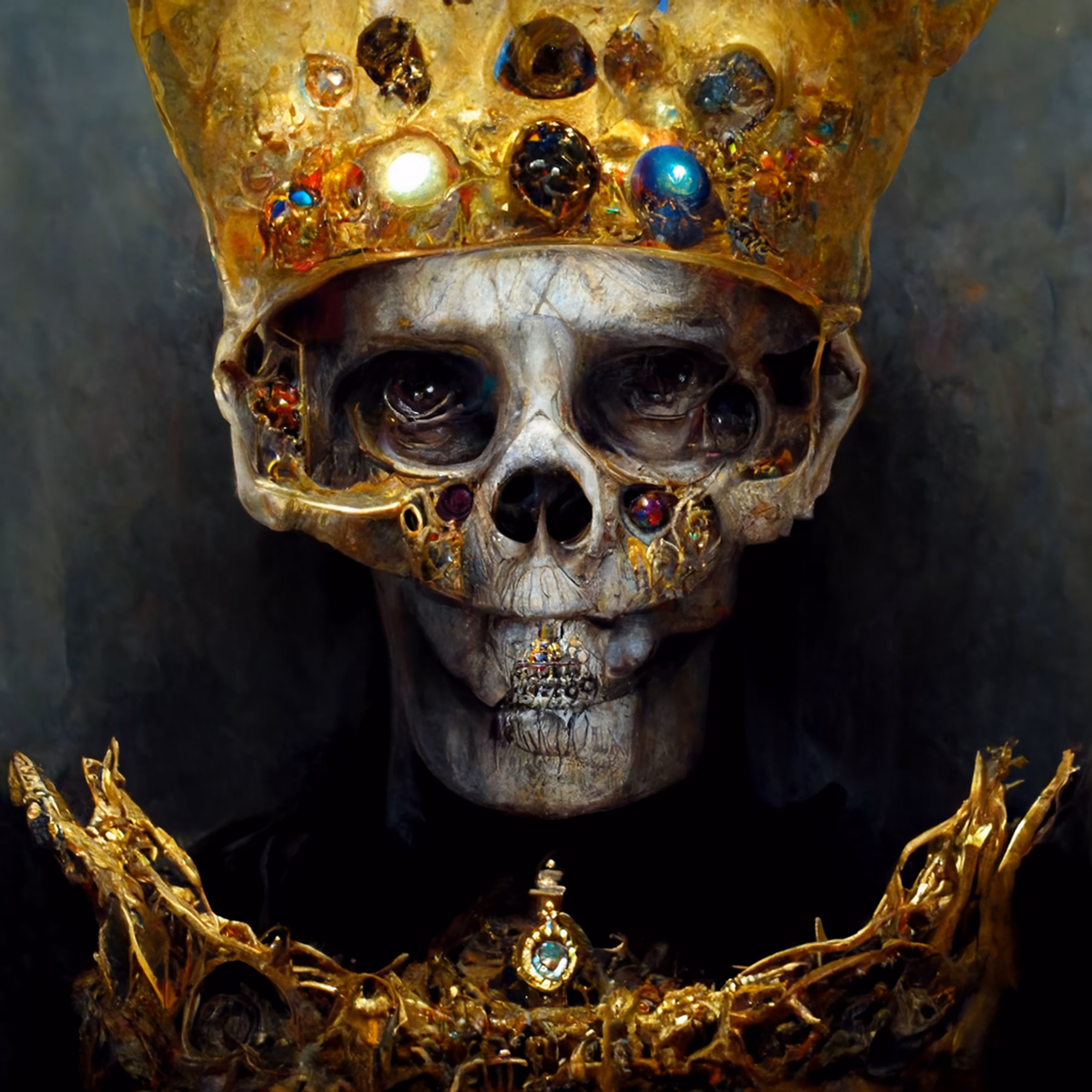 No 13 in the King Skulls Series by Rex Luciferius a rare 1/1 NFT by Rex for #darktez 2022