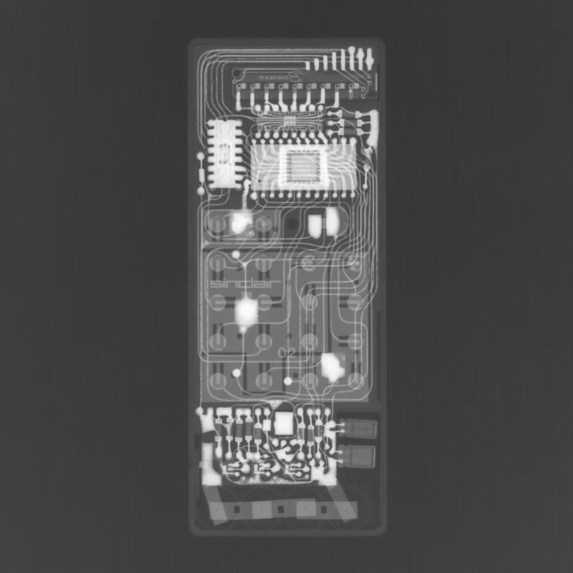 Sinclair Executive Electronic Pocket Calculator (1972) X-ray