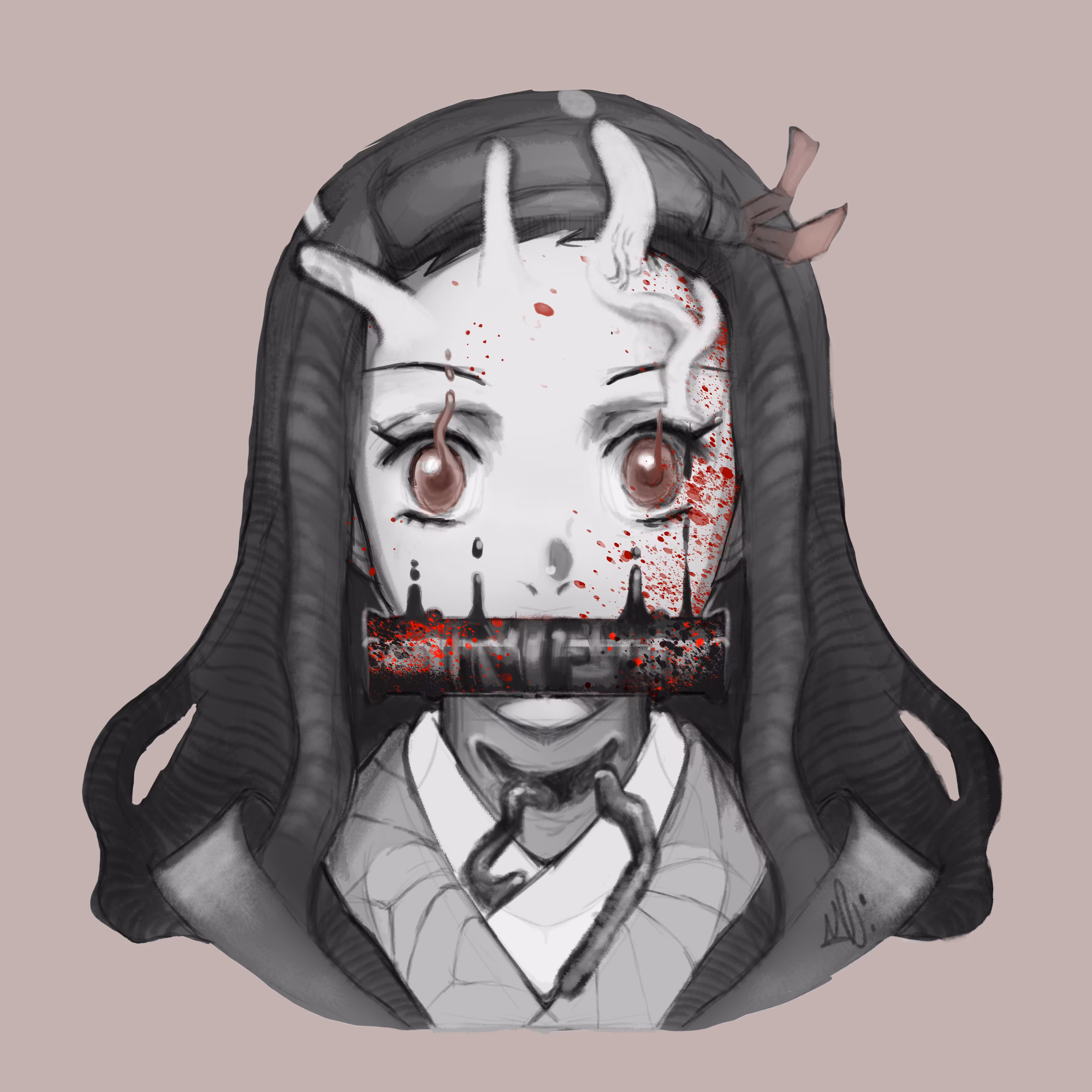 "Nezuko NFT" by AboveWong Art Collectible