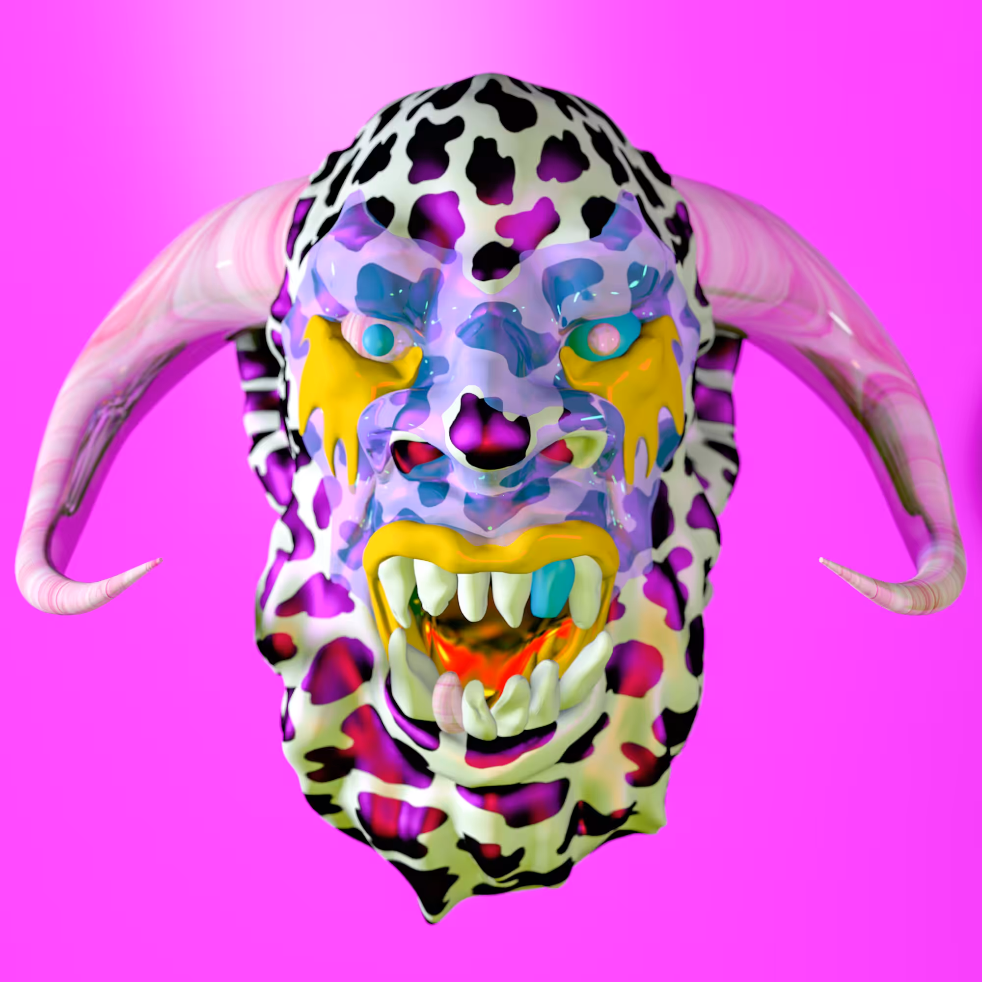 Psychedelic Meta Cow Bull Biest