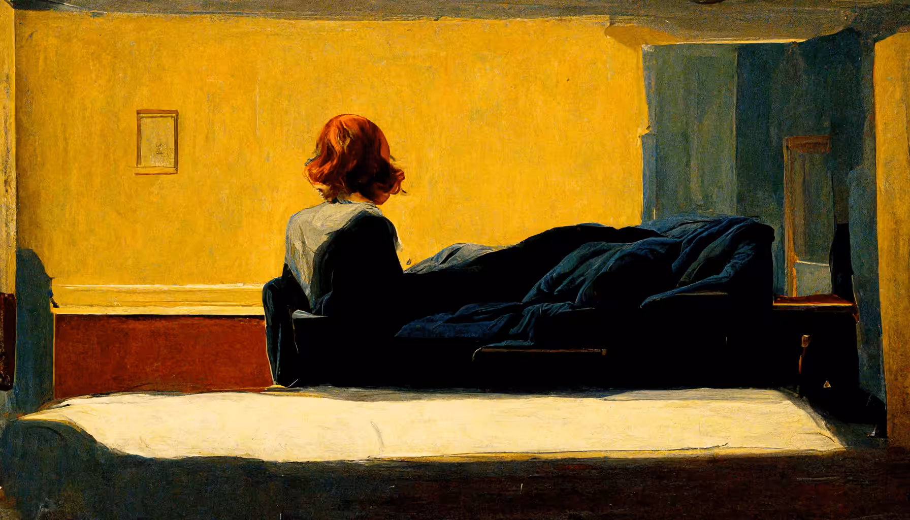 Woman in Yellow room