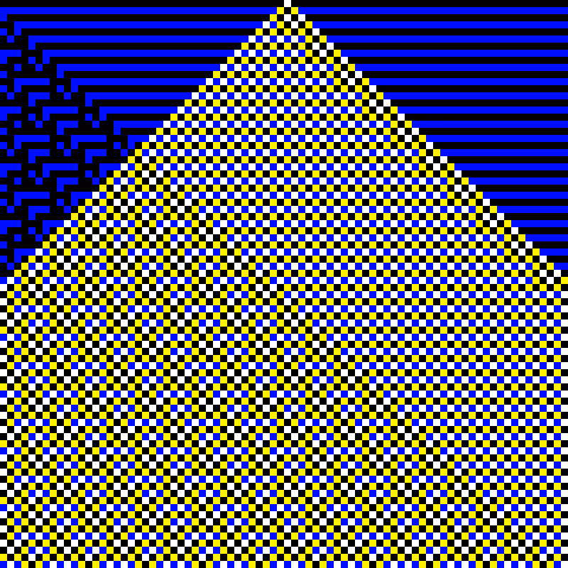 RGB Elementary Cellular Automaton #317