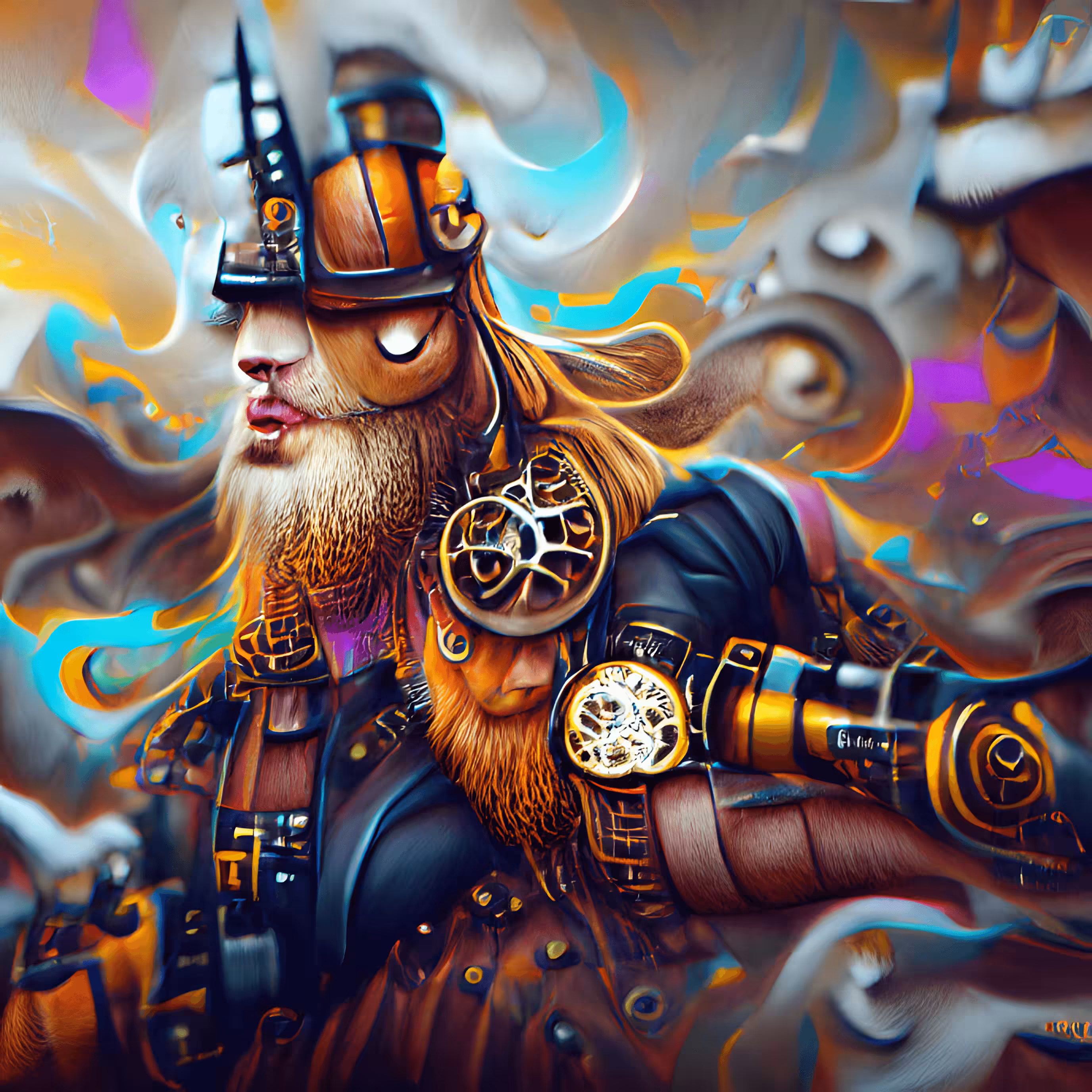 The GANS Machine - Live with GANSY: Steampunk Viking Wizard