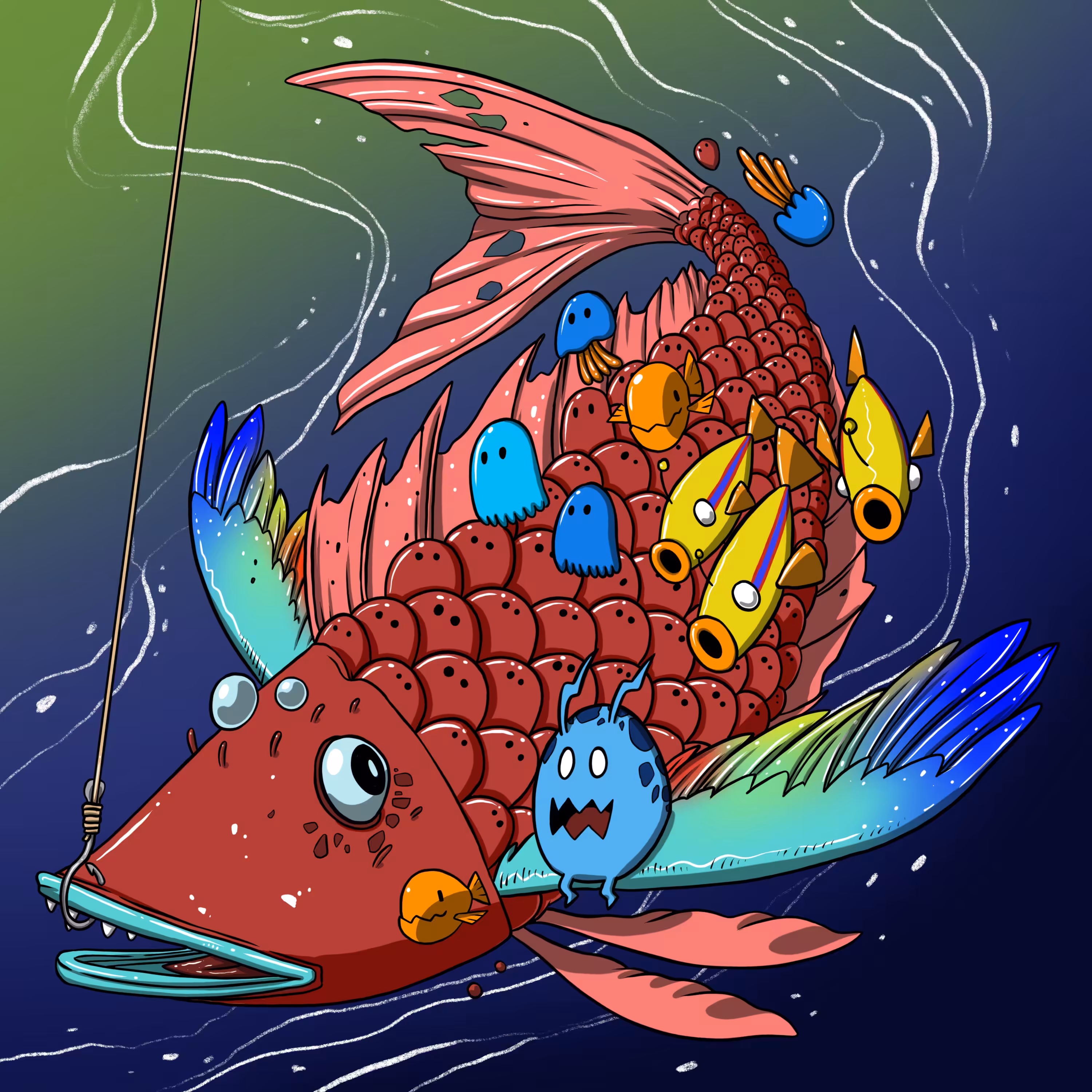 Fish Doodle: Alien