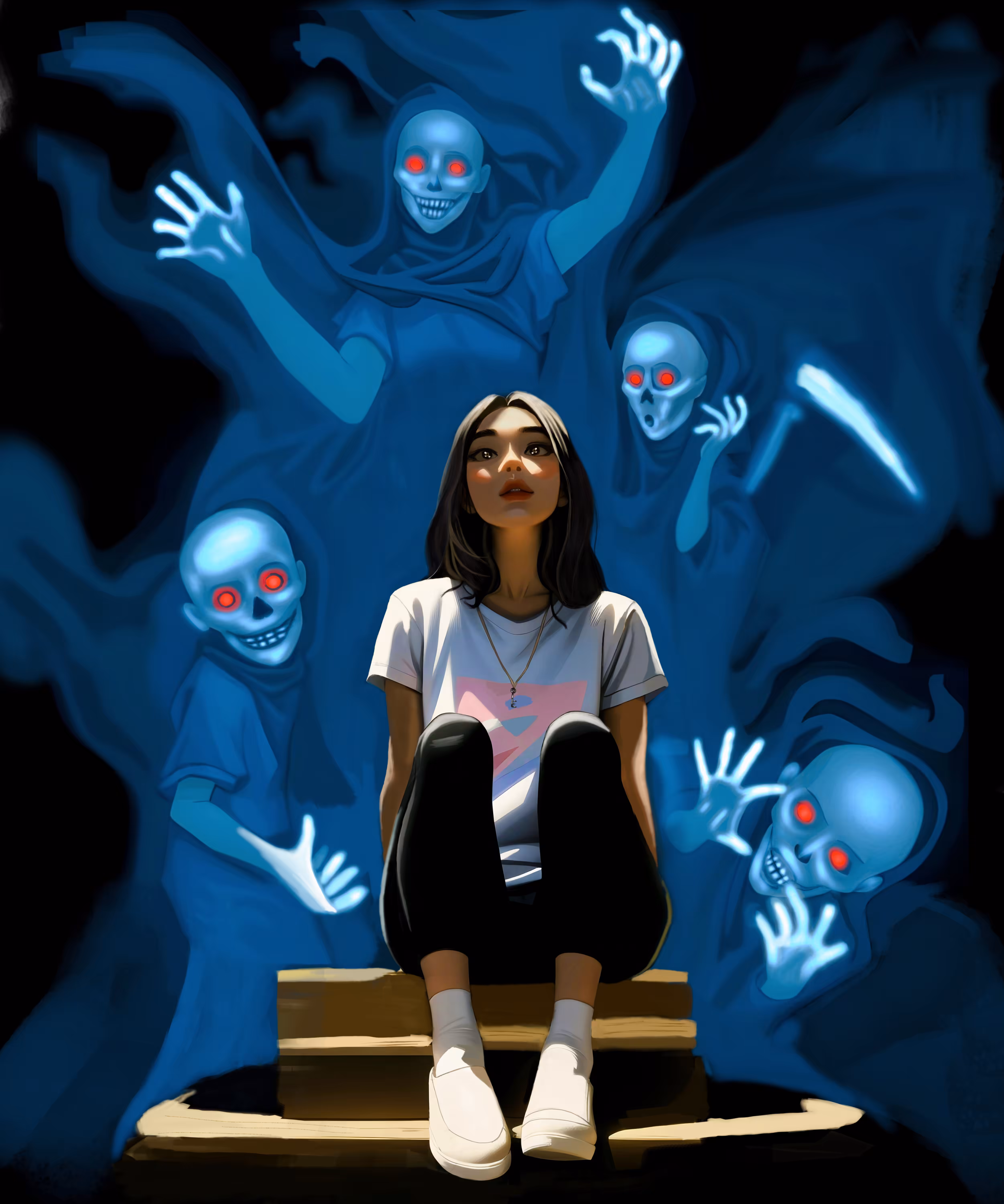 The Story of A Sketch: My Friendly Haunters 