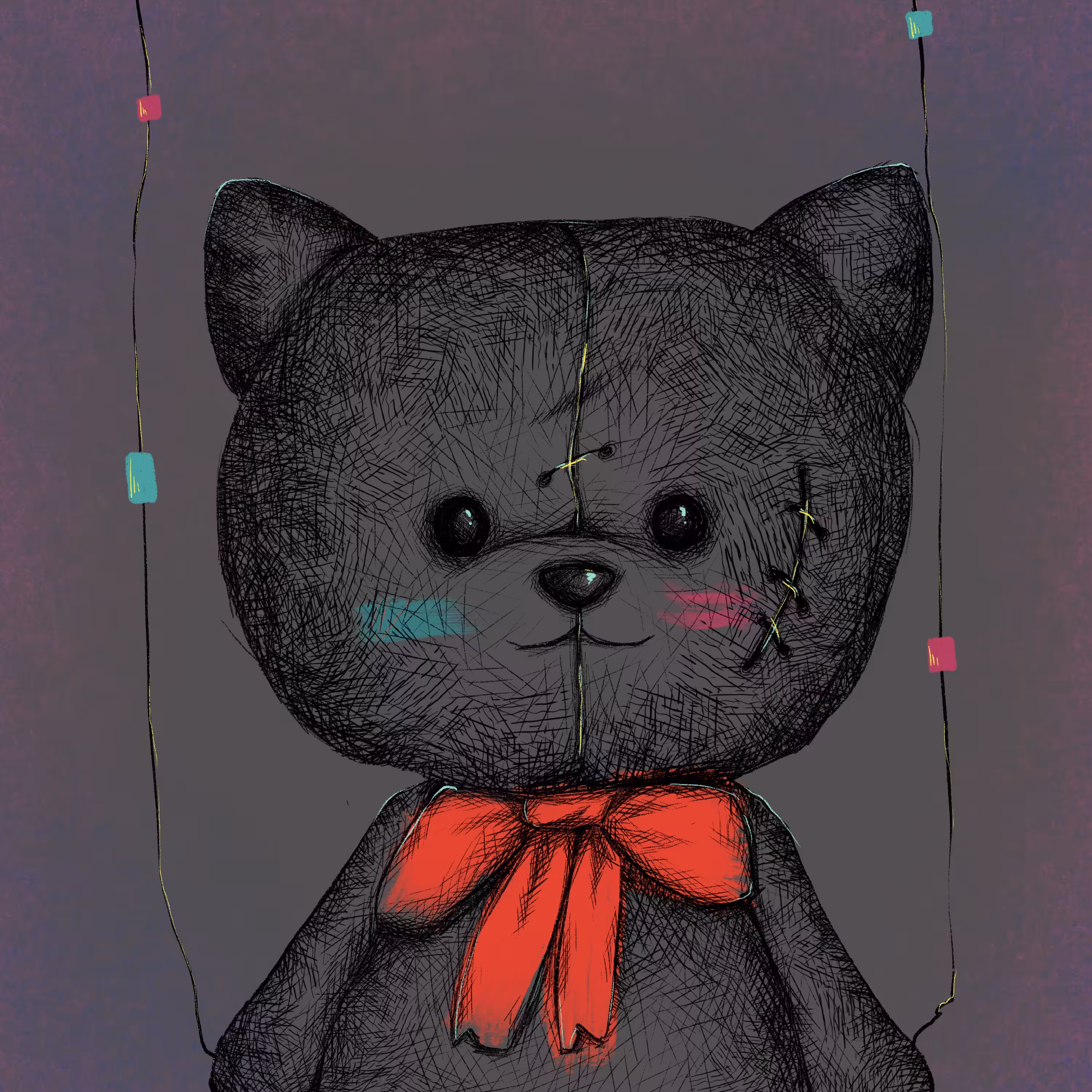 Cute cat doll