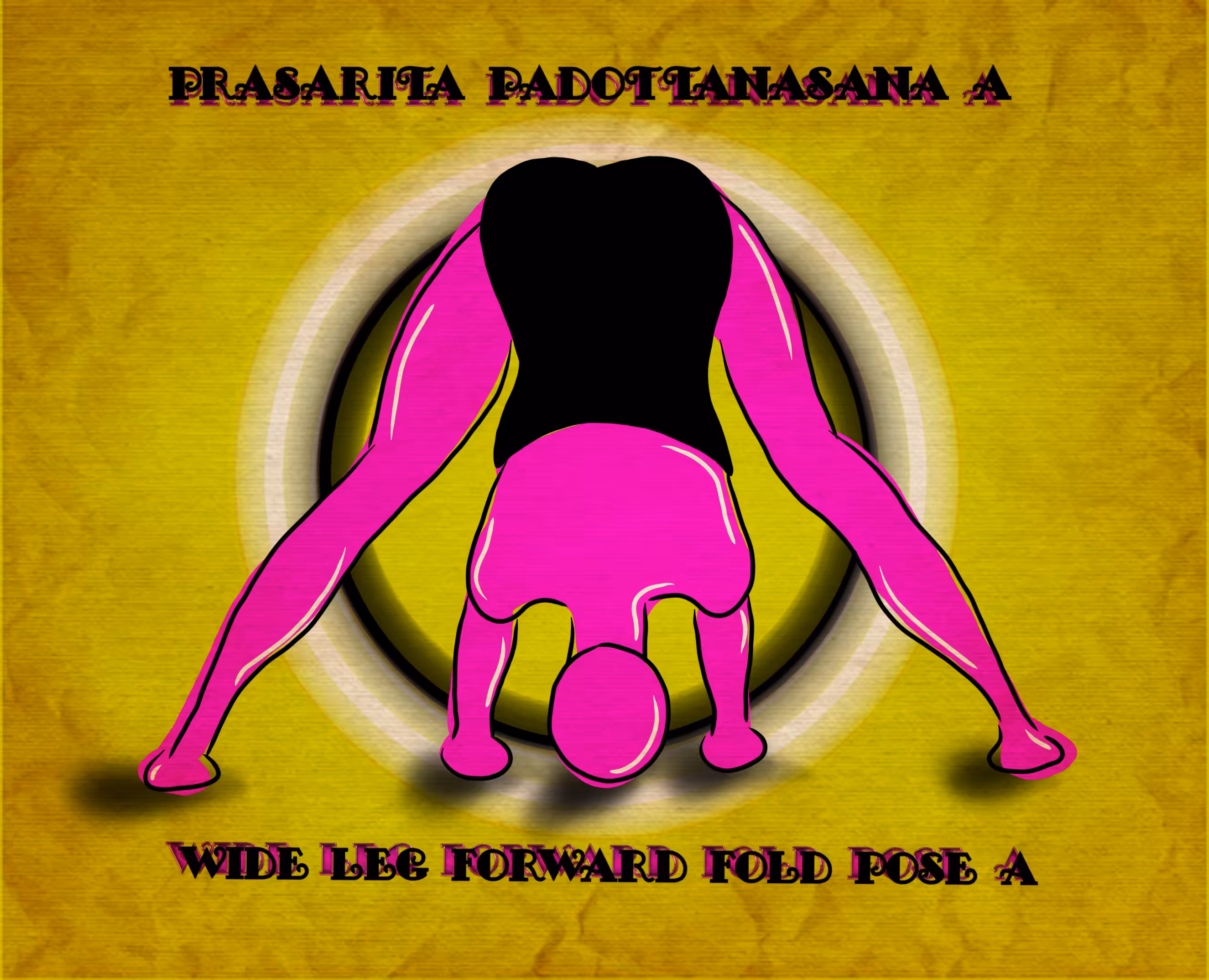 Wide Leg Forward Fold Pose A