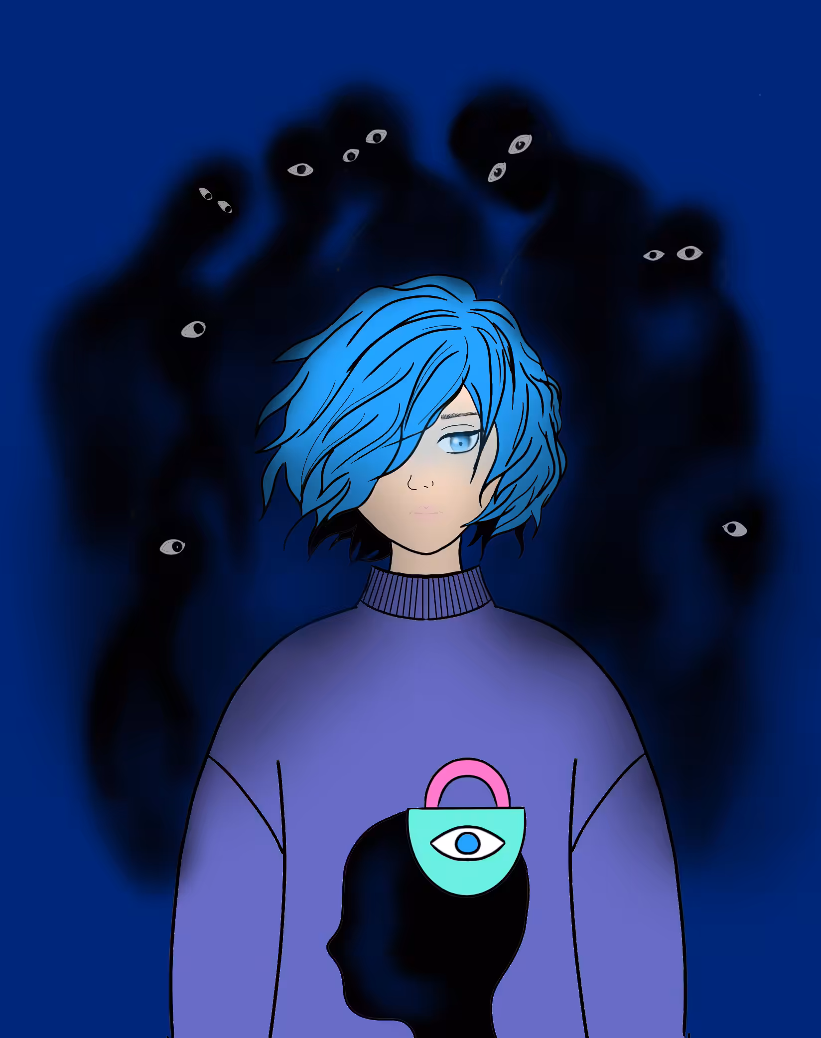 A girl with social anxiety