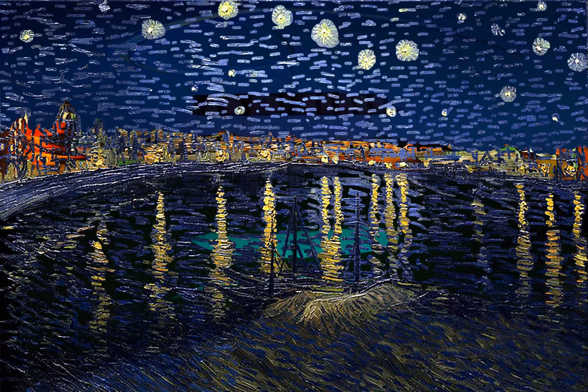 Vincent van Gogh, Starry Night over the Rhone  1888