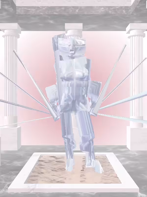 HeavenComputer: The Threatening Melted Blue Woman #5344