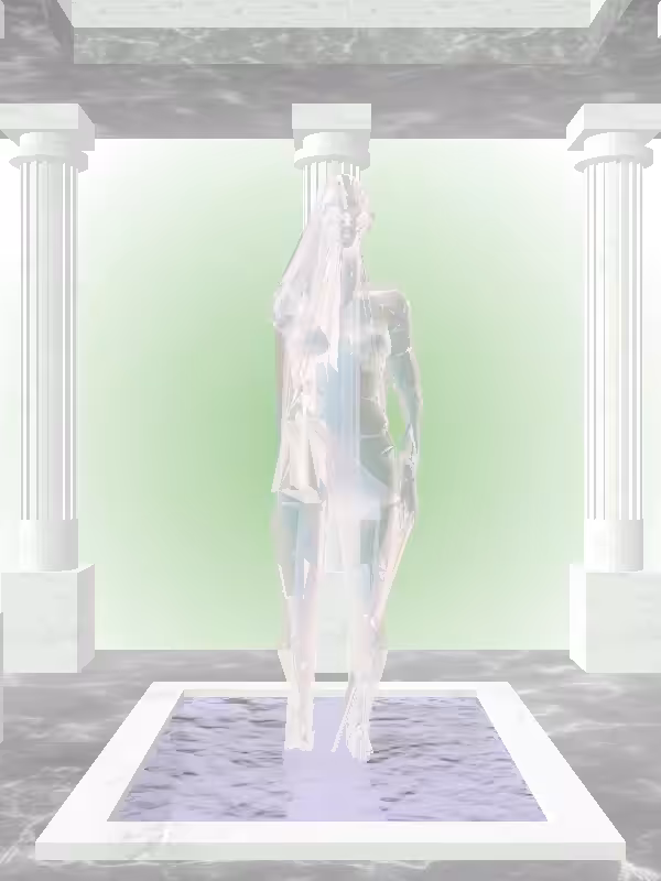 HeavenComputer: The Fading Jumping Pastel Pearl Woman #2599