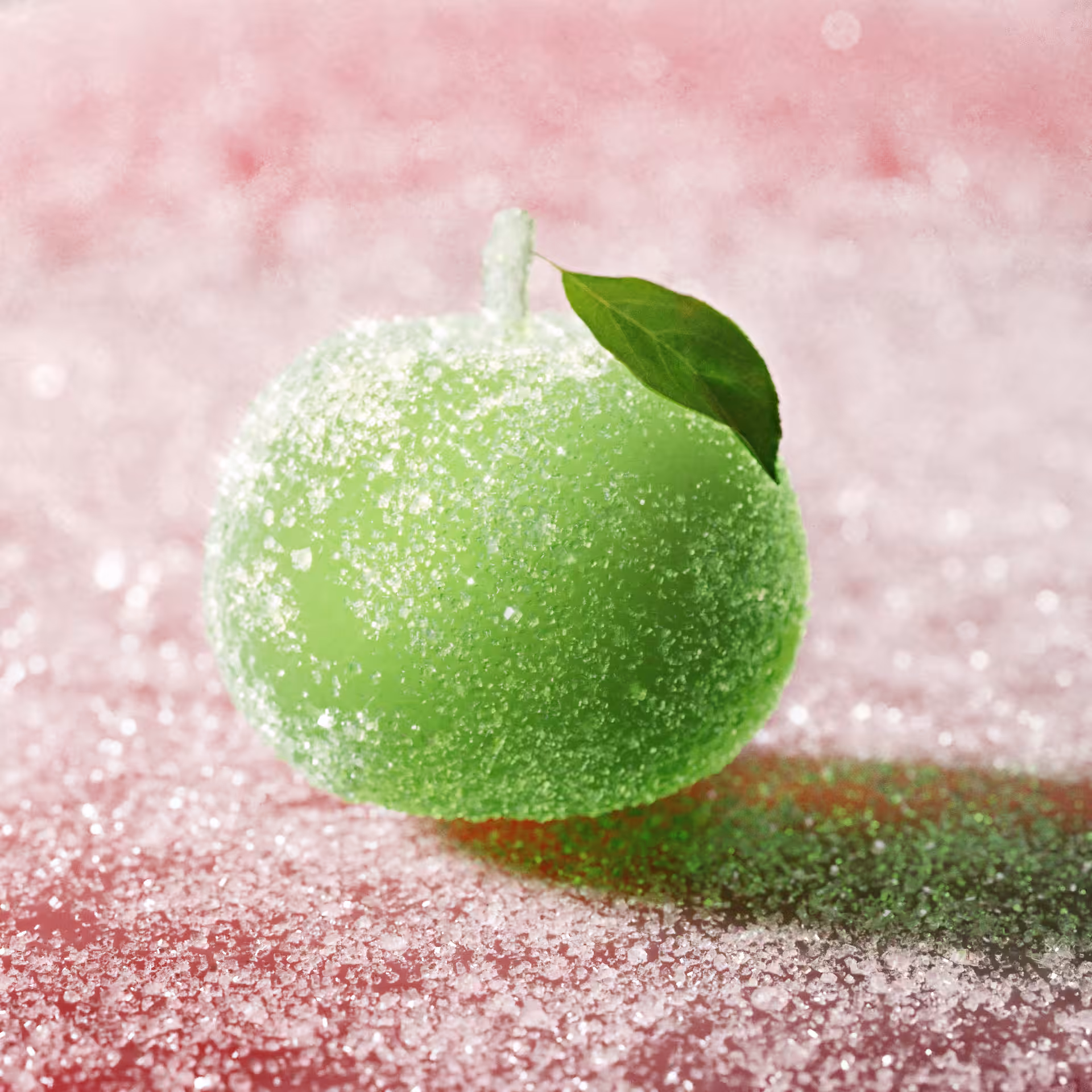 Shiny green apple
