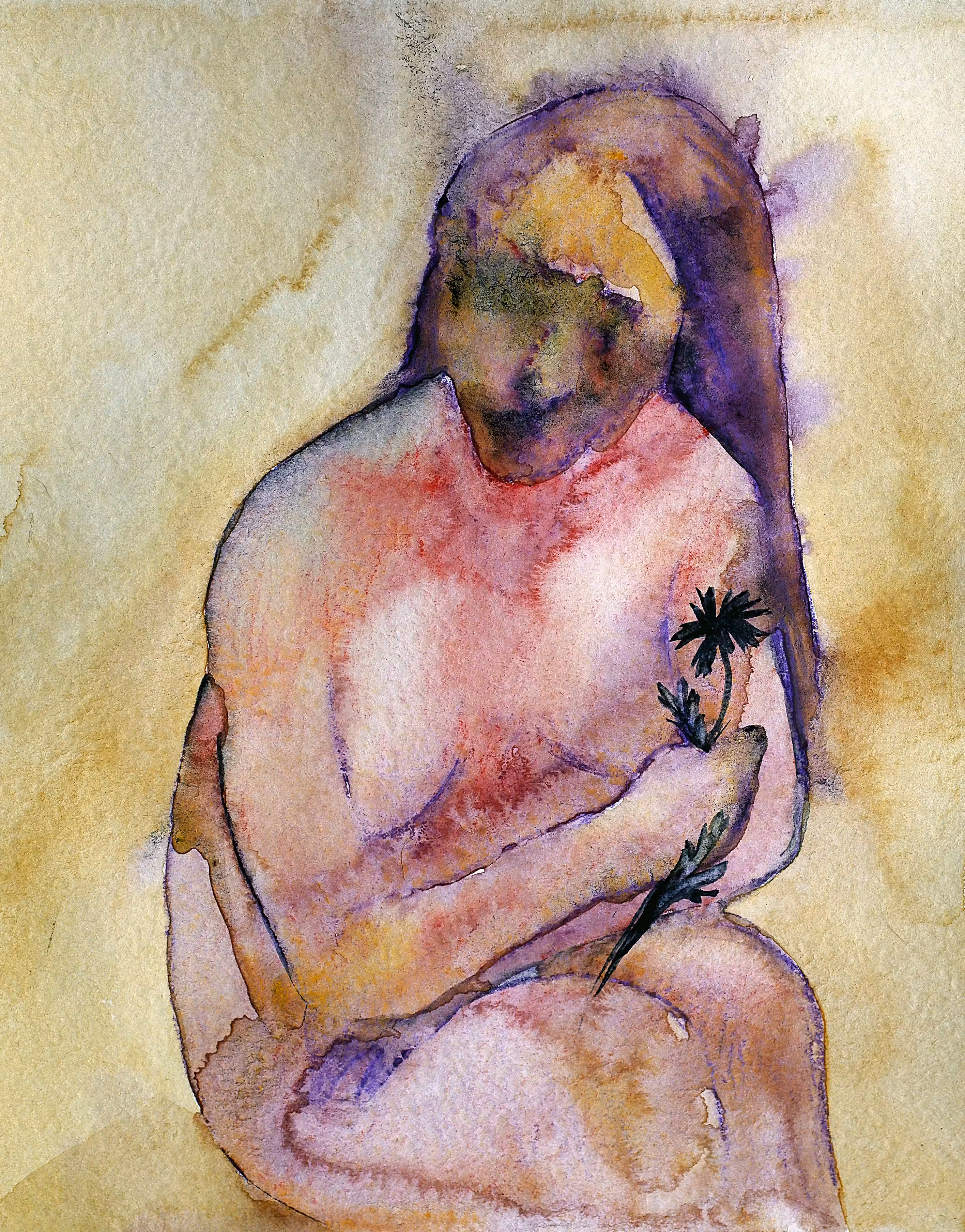 Woman with carnation
