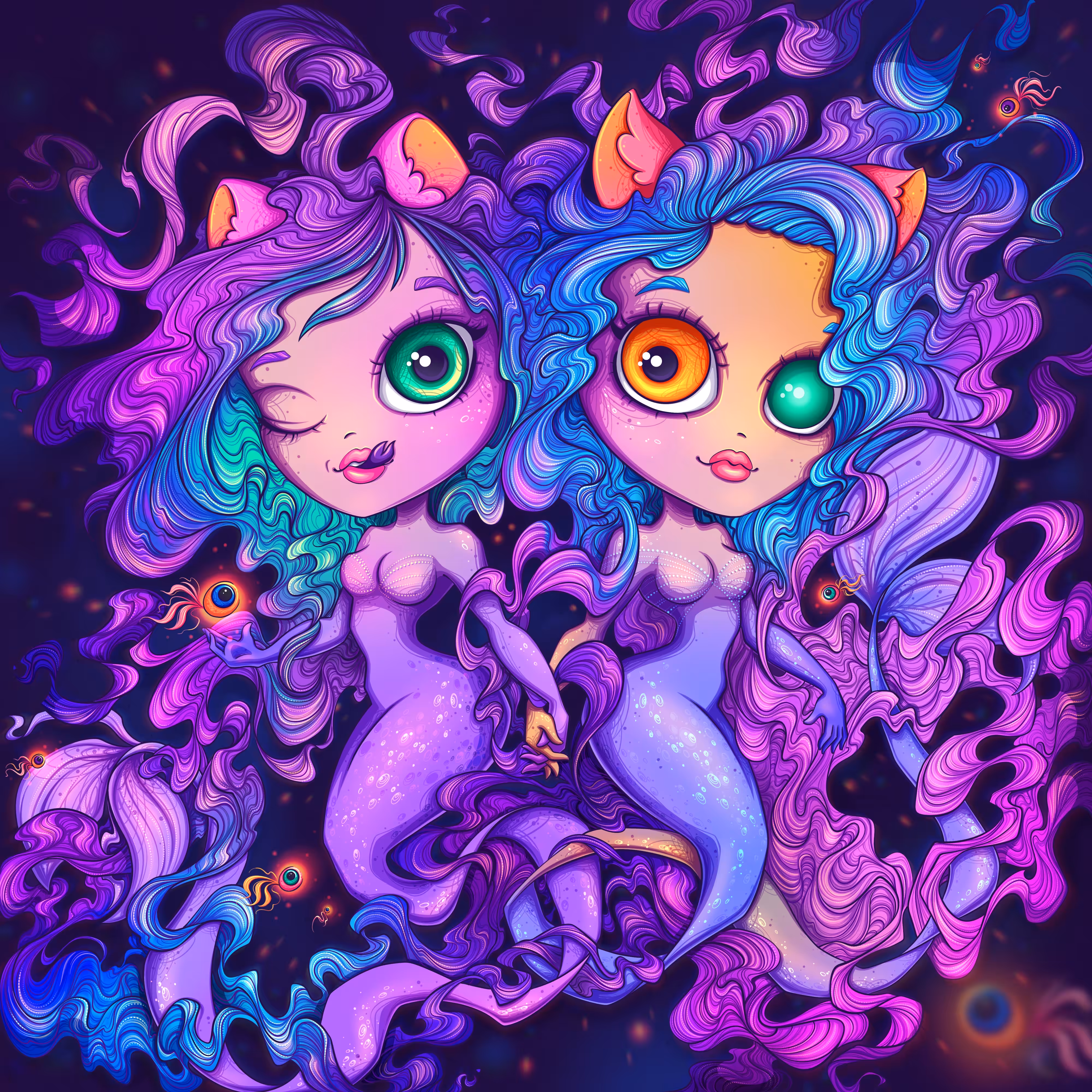 Neon Kitty Girls