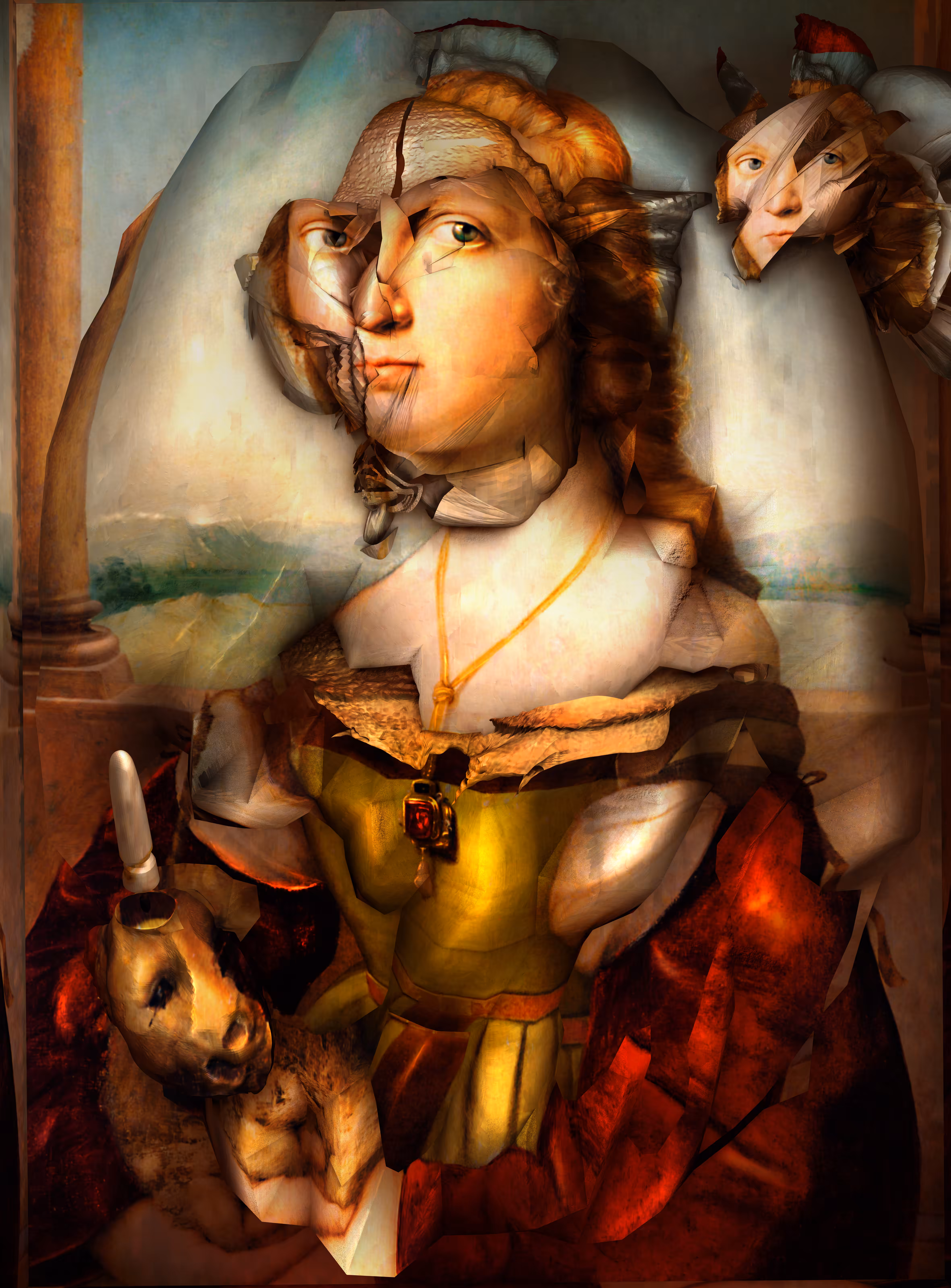 GHOST PORTRAIT #2 - Woman with a Unicorn