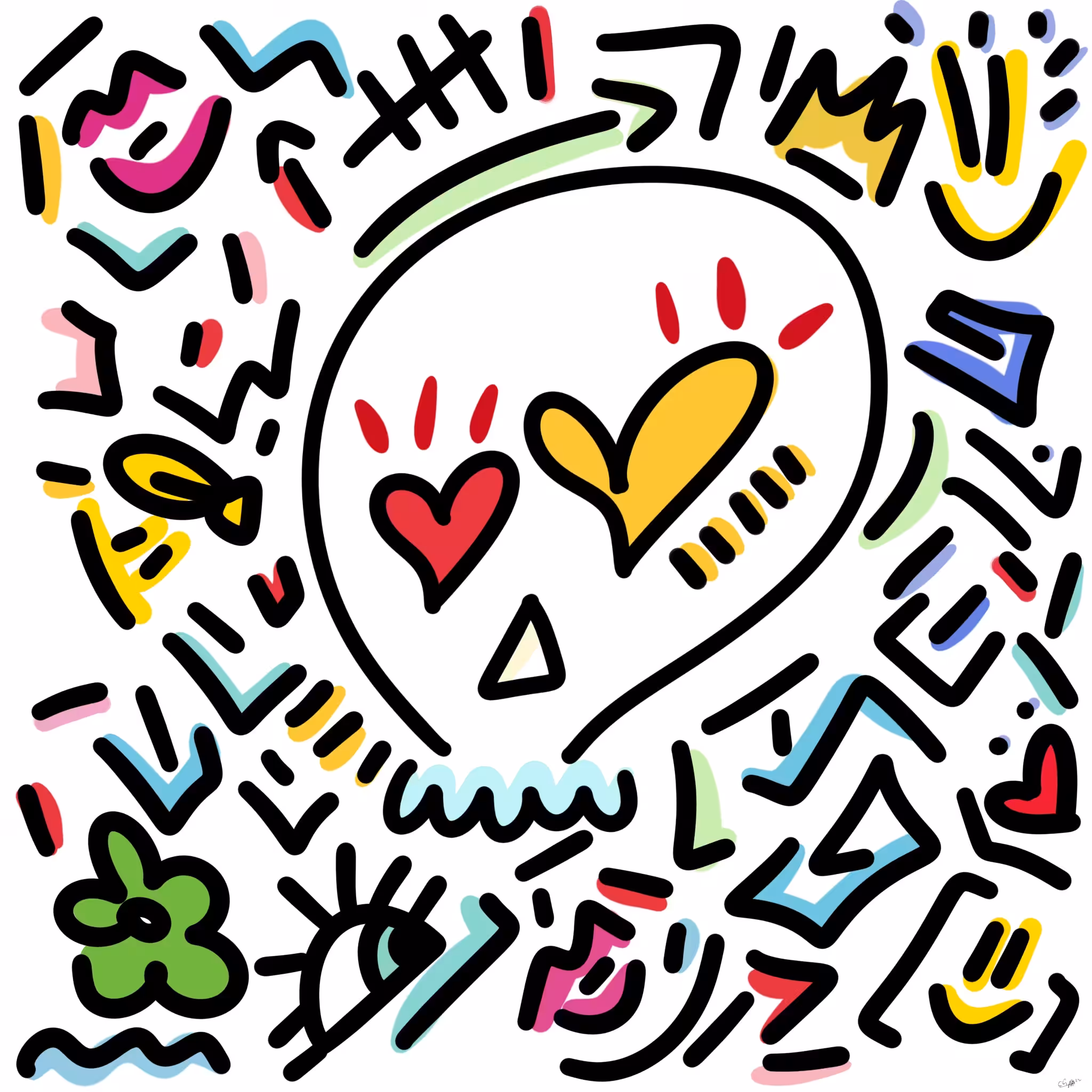 "Positive Vibes" - Crazy Skull Art WSA