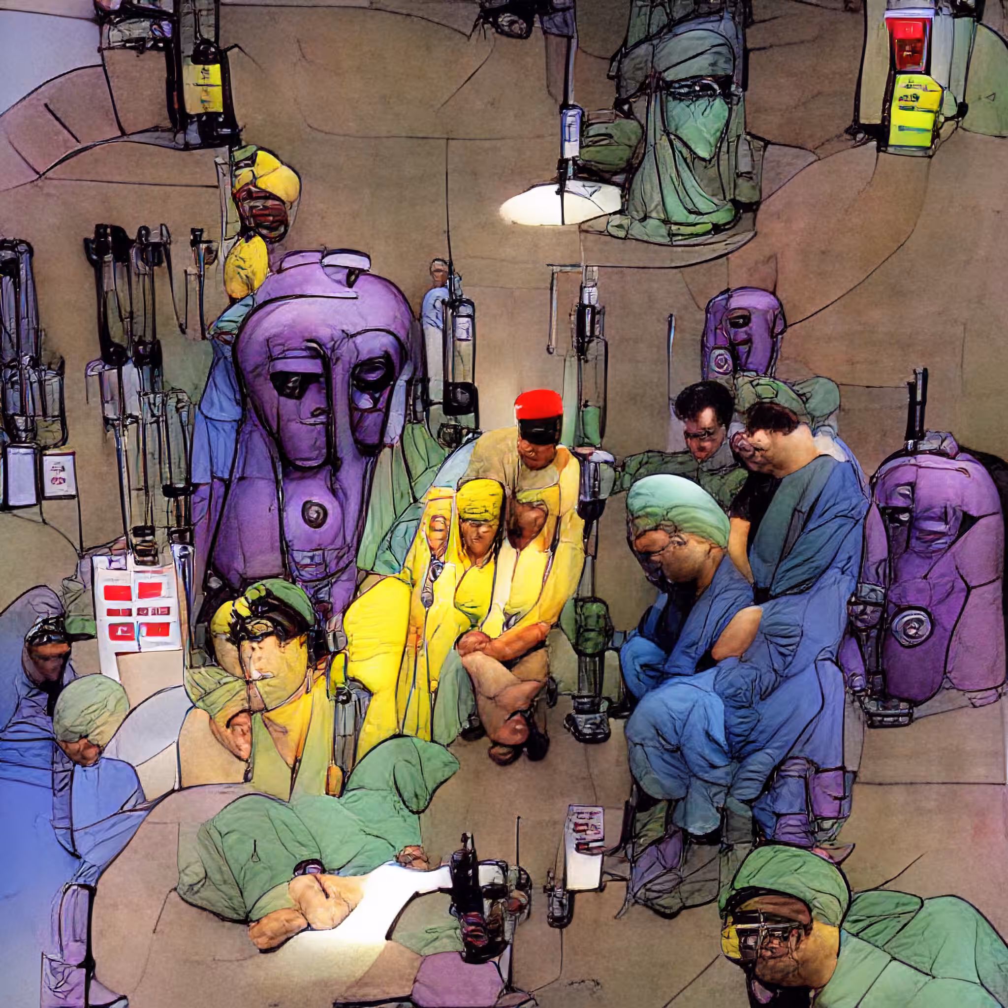 A Group Of Surgeons Wait To Cryonically Suspend A Patient
