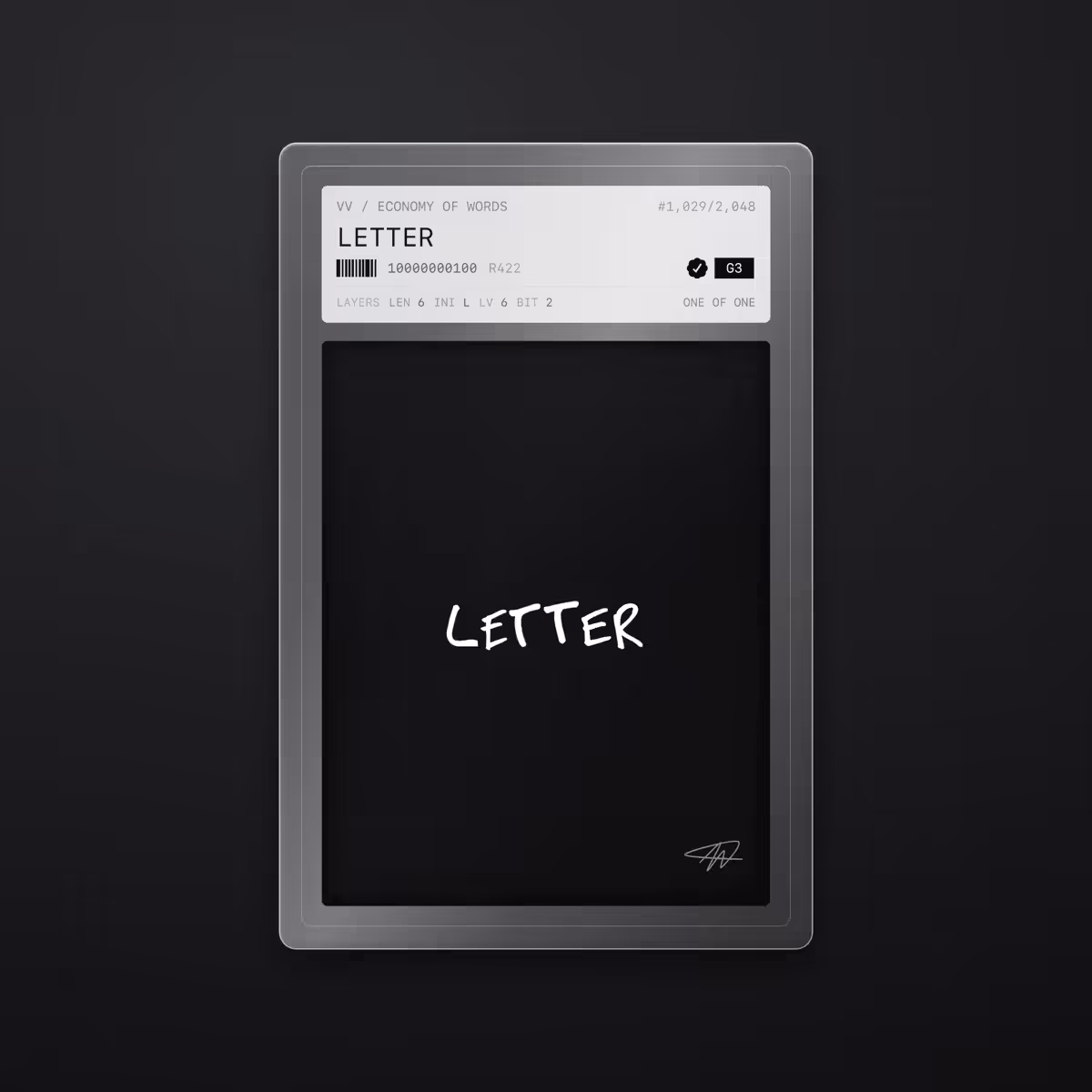 Economy of Words: LETTER · #1029