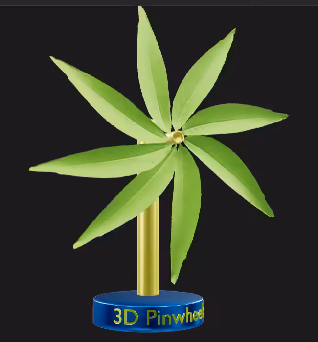 3D Pinwheels: 3D pinwheel #48 Eucalyptus Play Collab with Minas Sanim