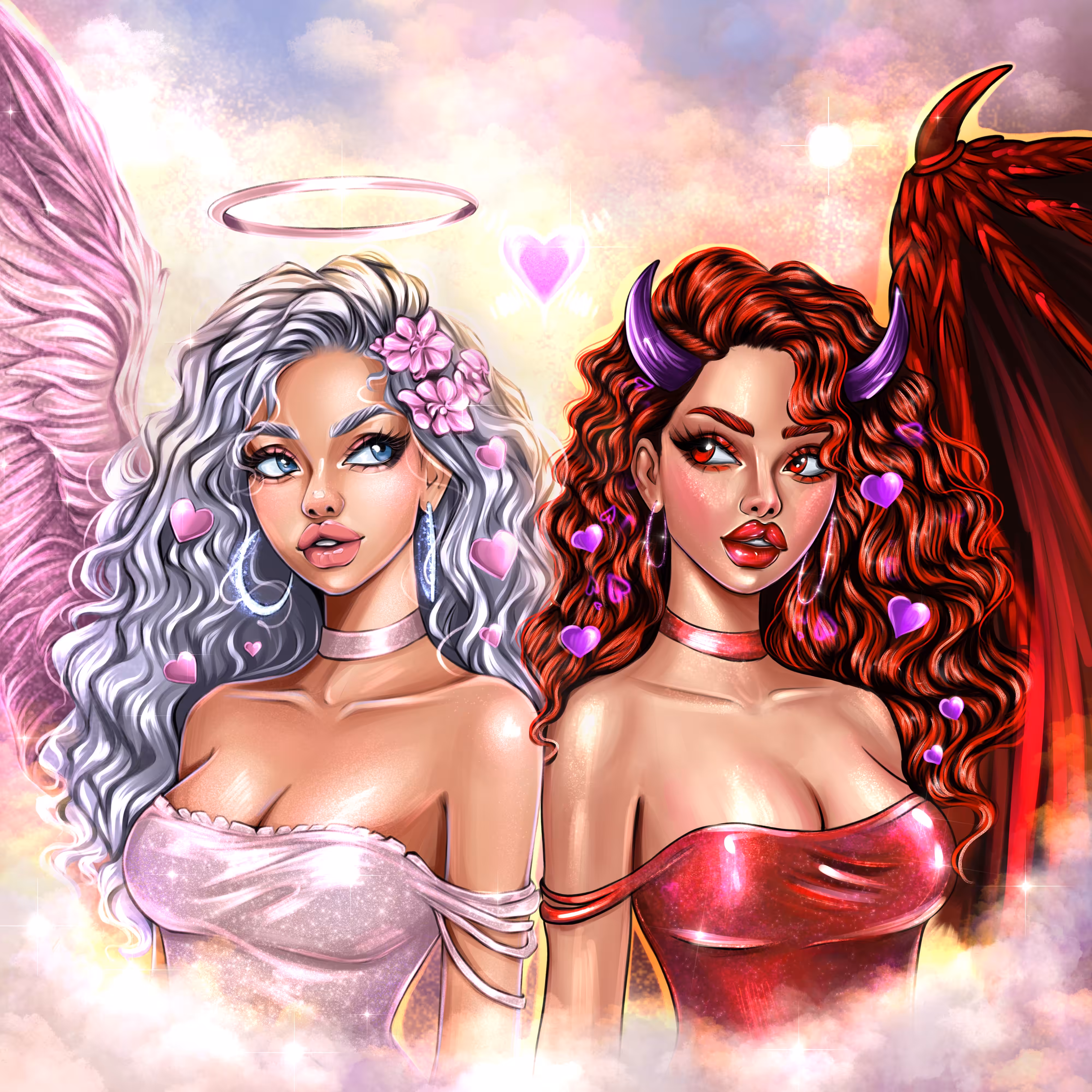 Sweet mixture: angel and demon in romance😇😈