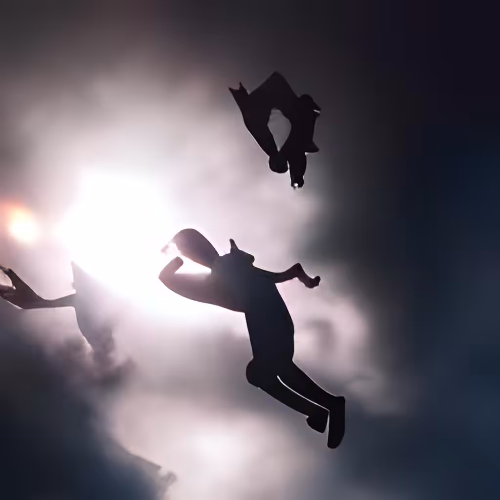 man flying in a dream