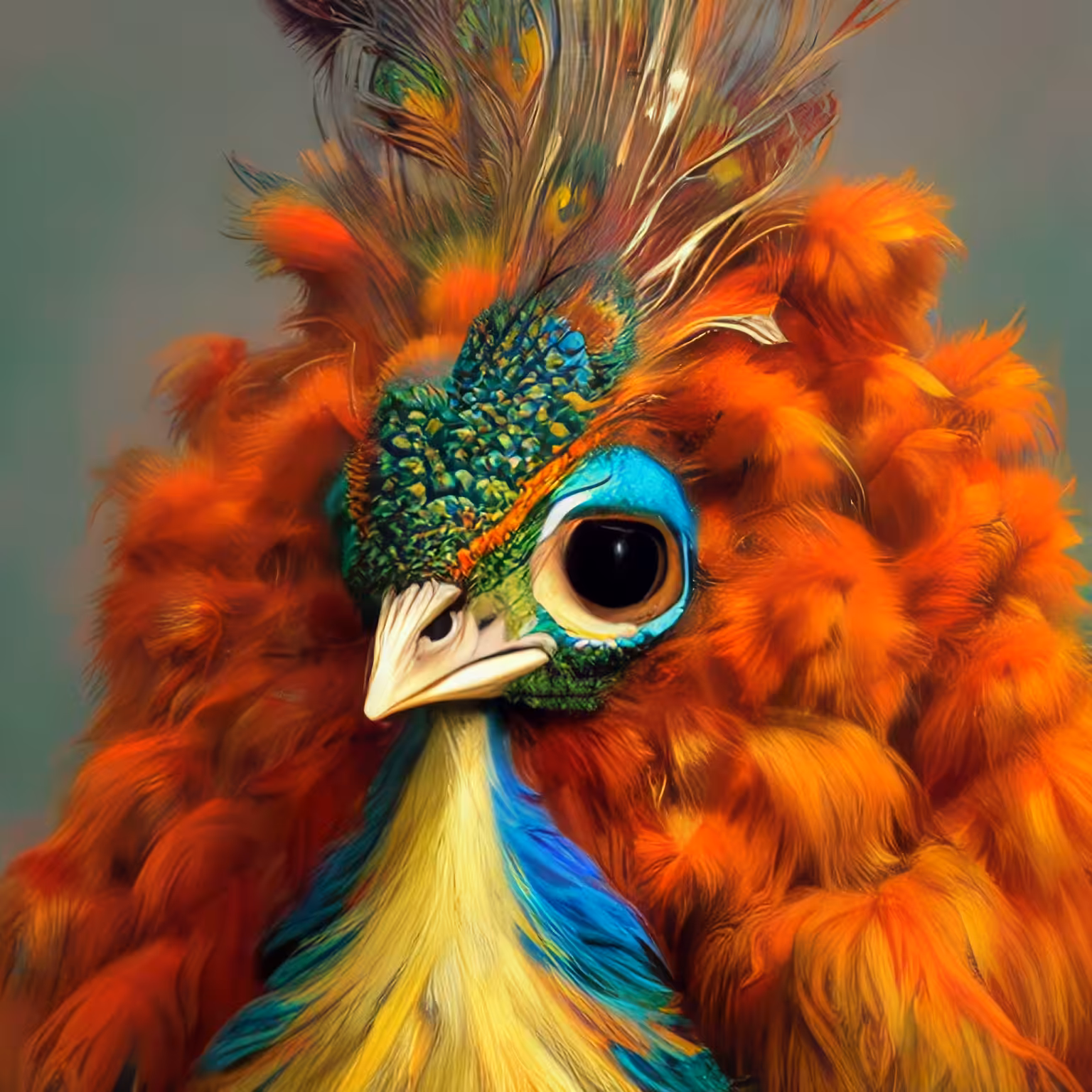 Furry Peacock 0588