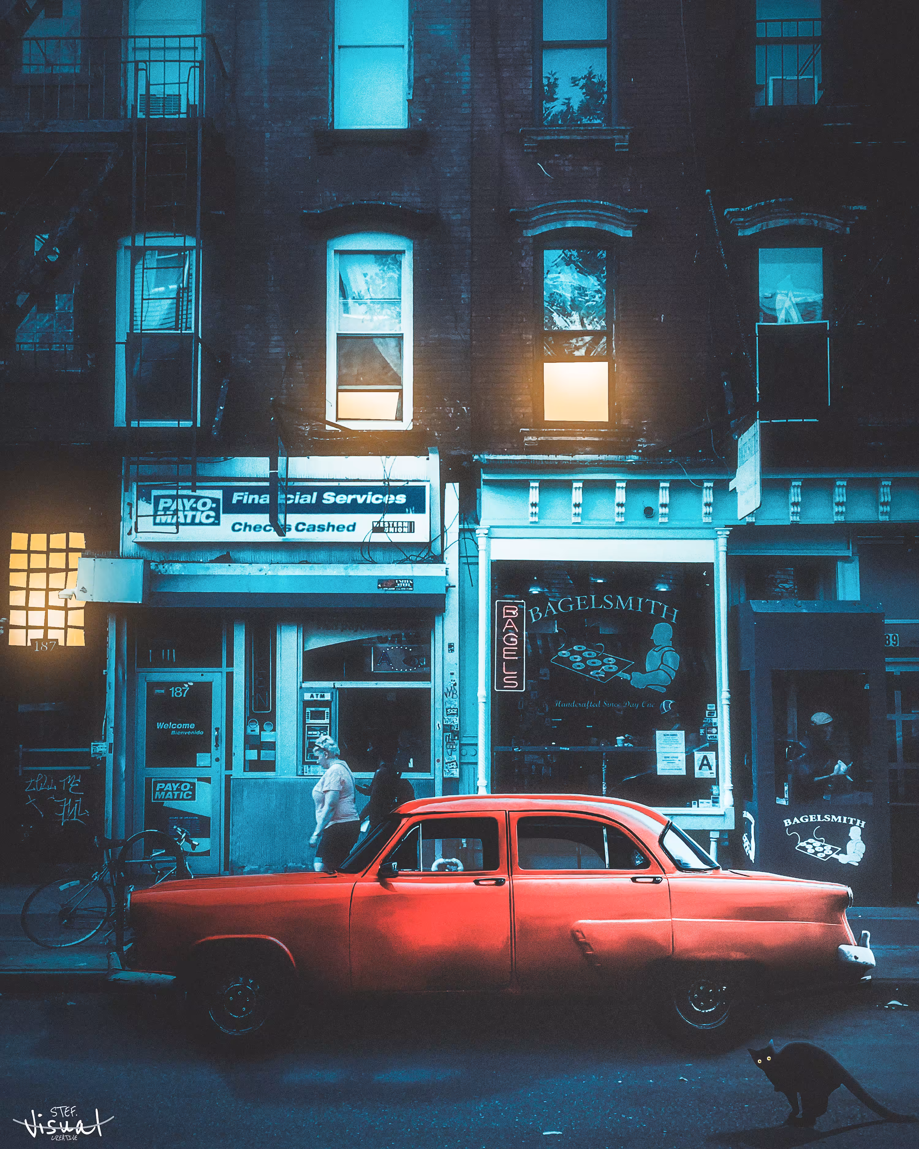 The red car