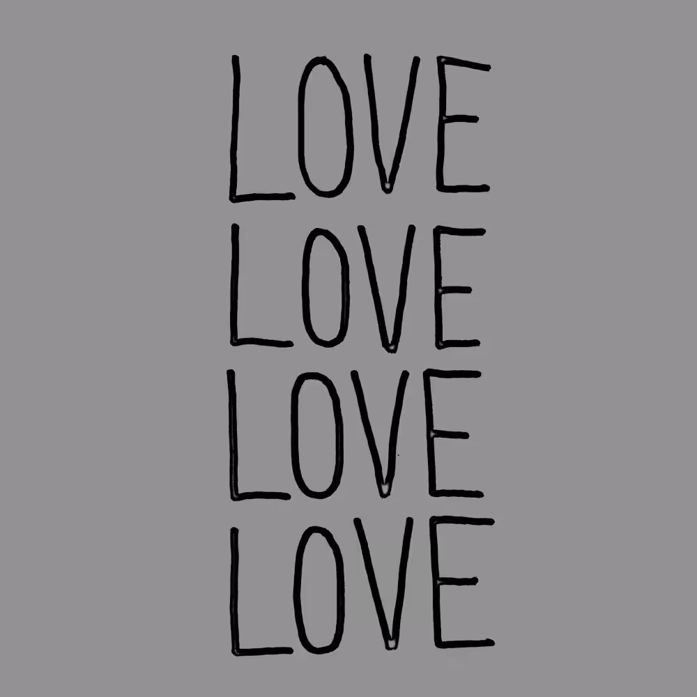 Love Hate B&W
