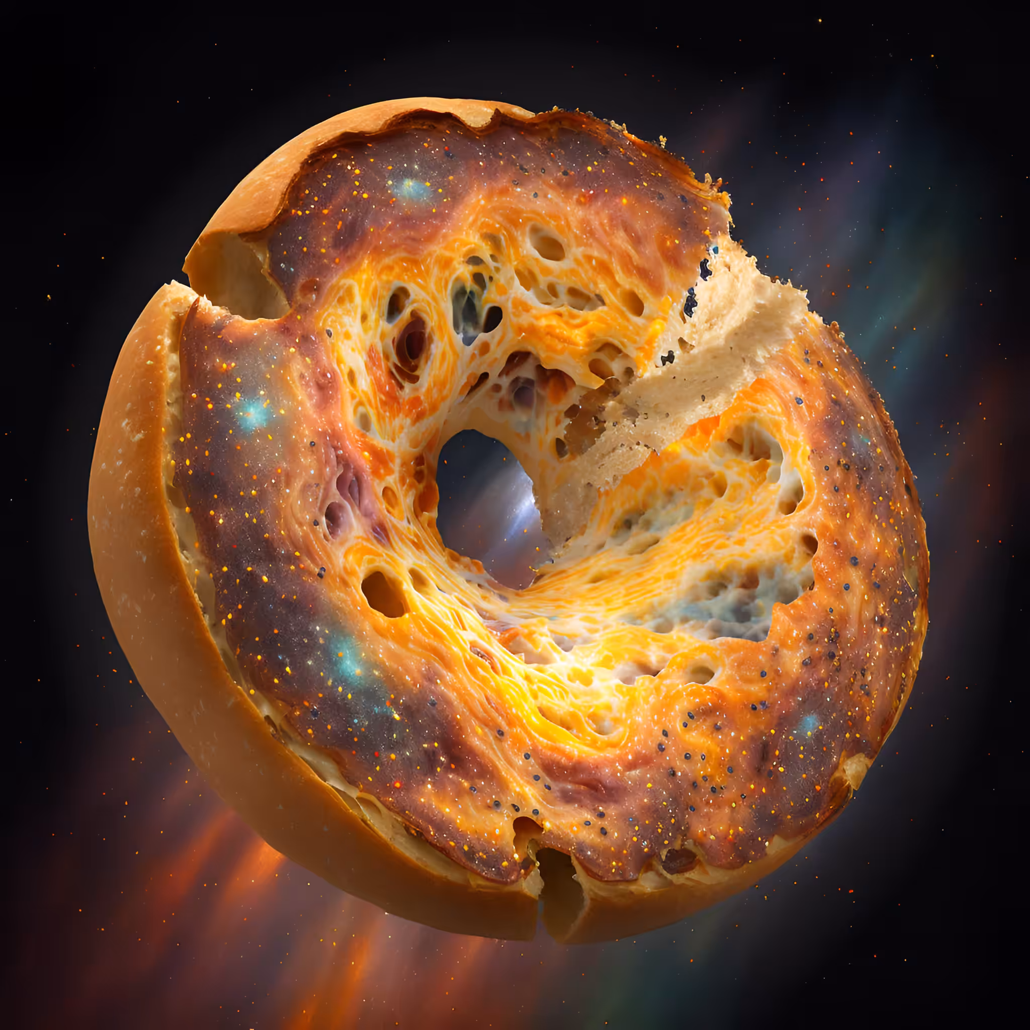 Black hole in breakfast form - Bagel Haiku