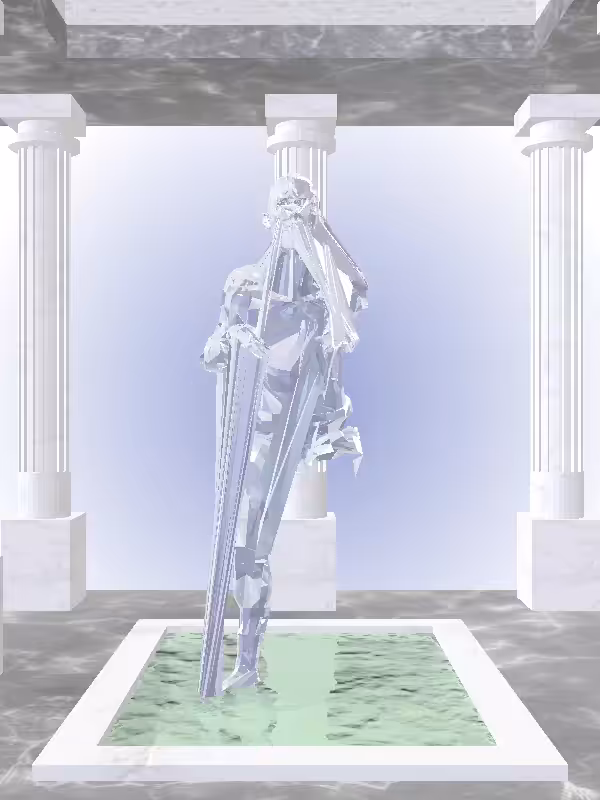 HeavenComputer: The Fragmented Old Melted Blue Woman #5243