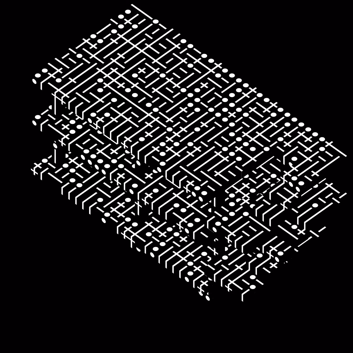 Realtime OBJKT N°20 'VoxelPrint: Black Domino' 