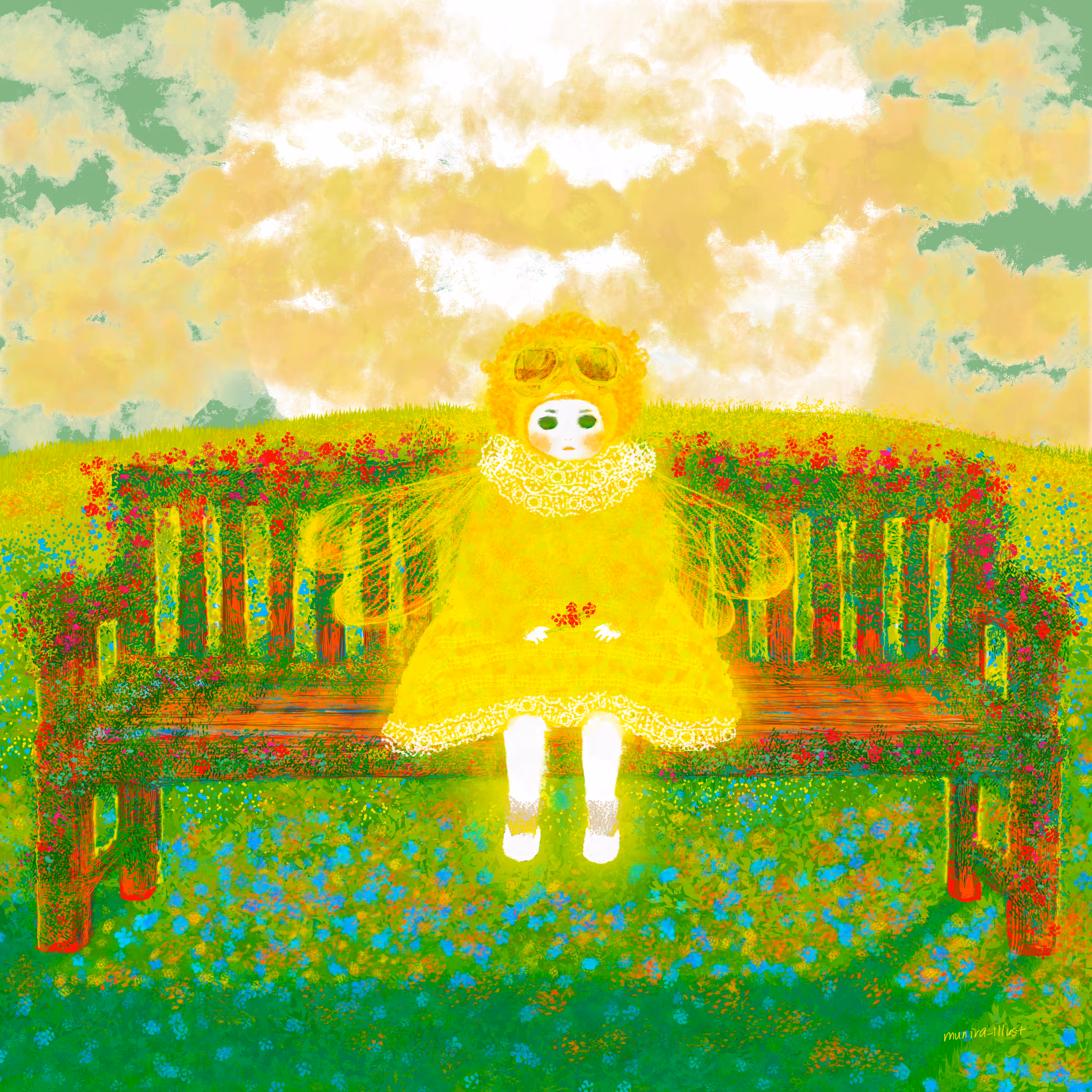 bench  "honey-bee"