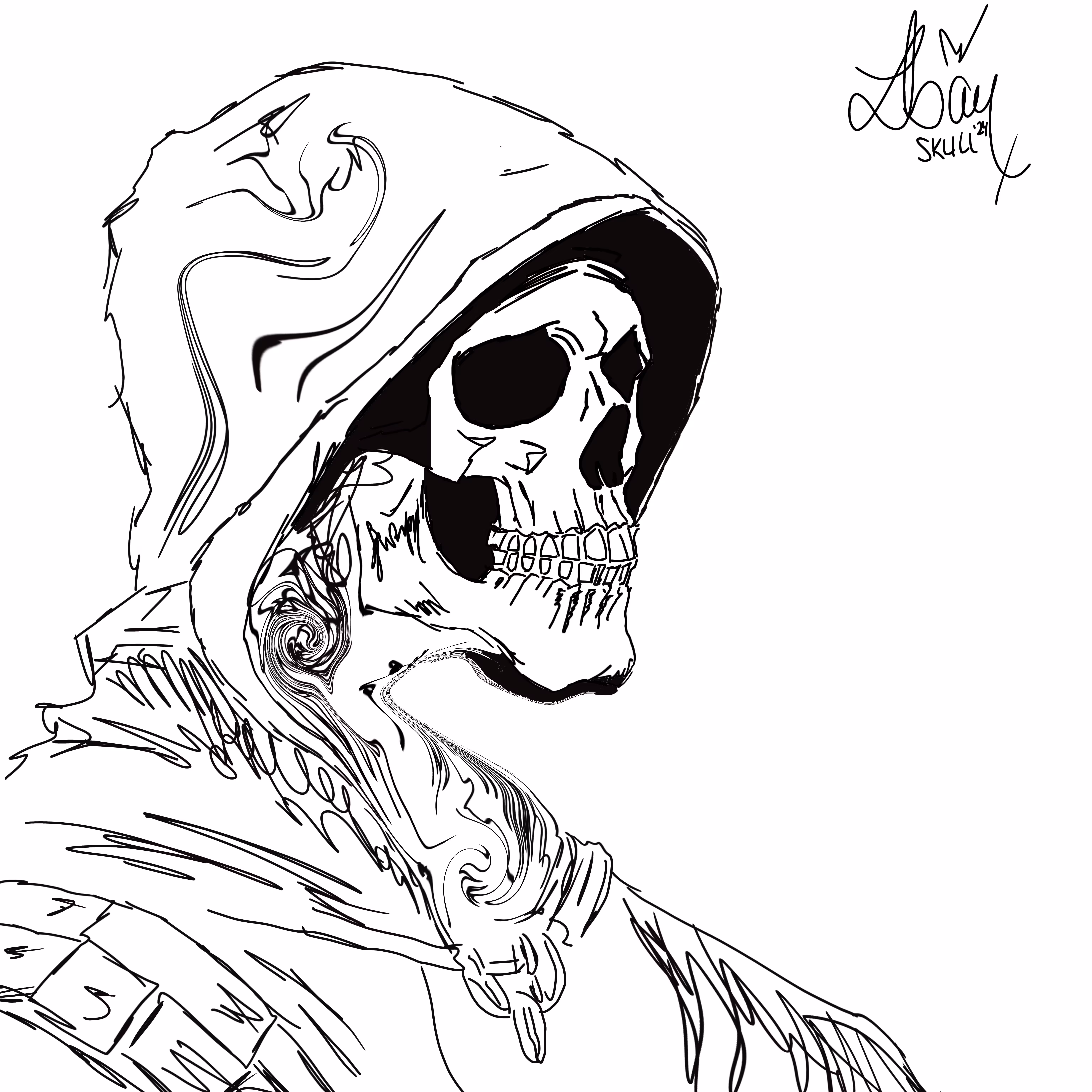 B&W 1/1 THUNDER SKULL