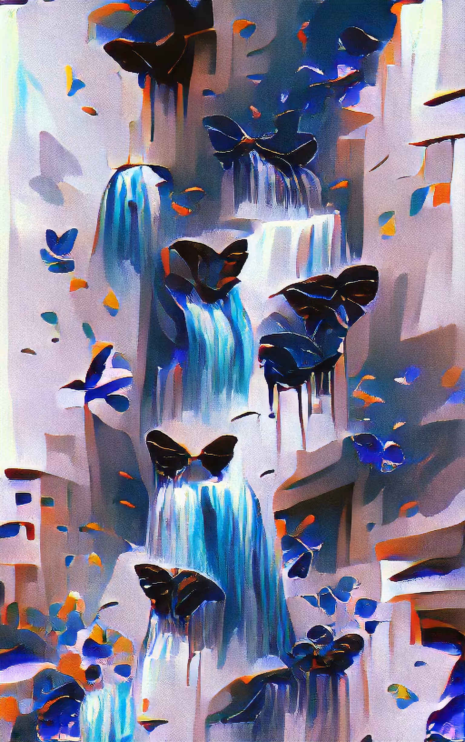 Blue Butterfly Waterfall
