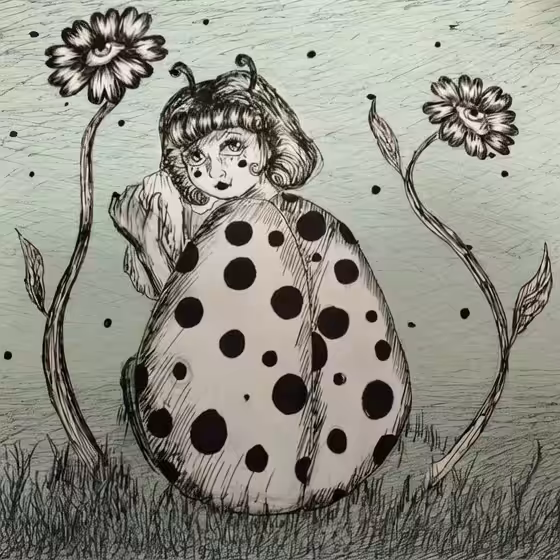 She dances with the flowers