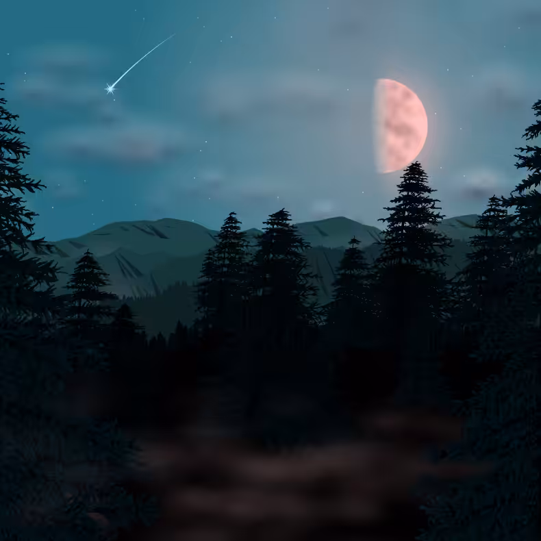 Moonlit Mountains #73