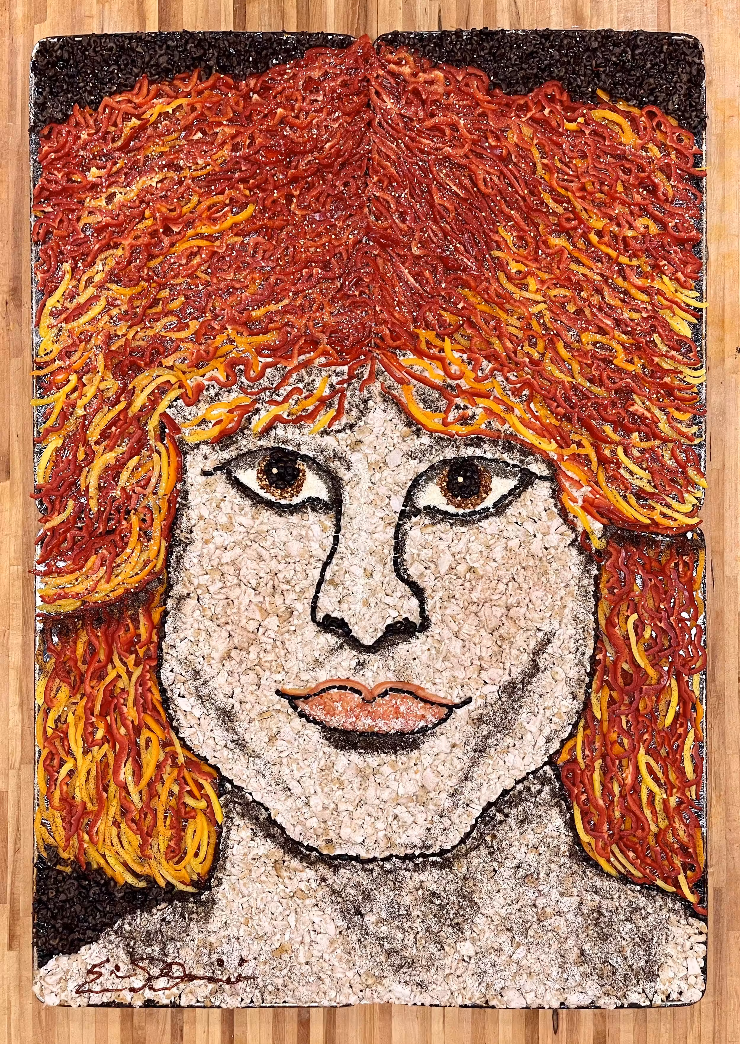 Jim Morrison Pizza Portrait