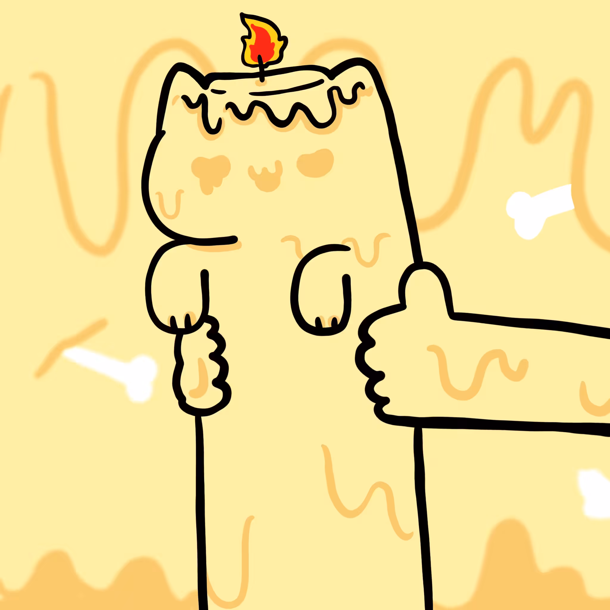 Long Long Cat: Long Long Candle cat #0194