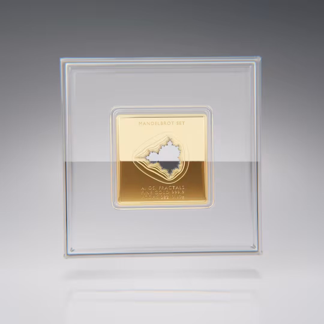 Mandelbrot set 0.01g CryptoGold Bar #082