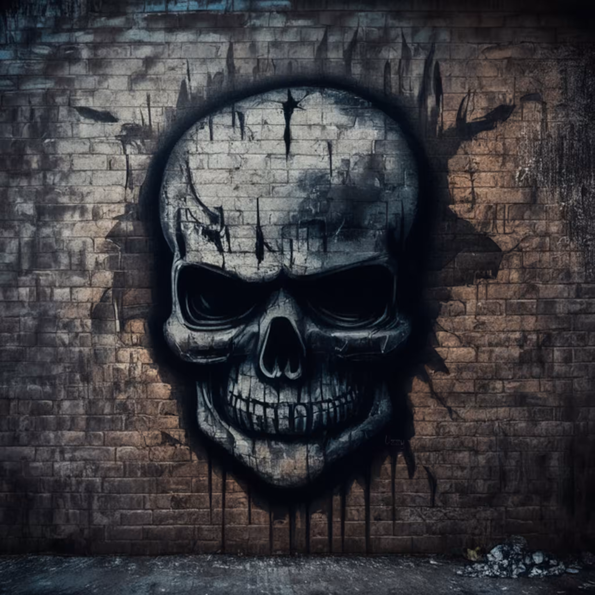 Skull graffiti #3