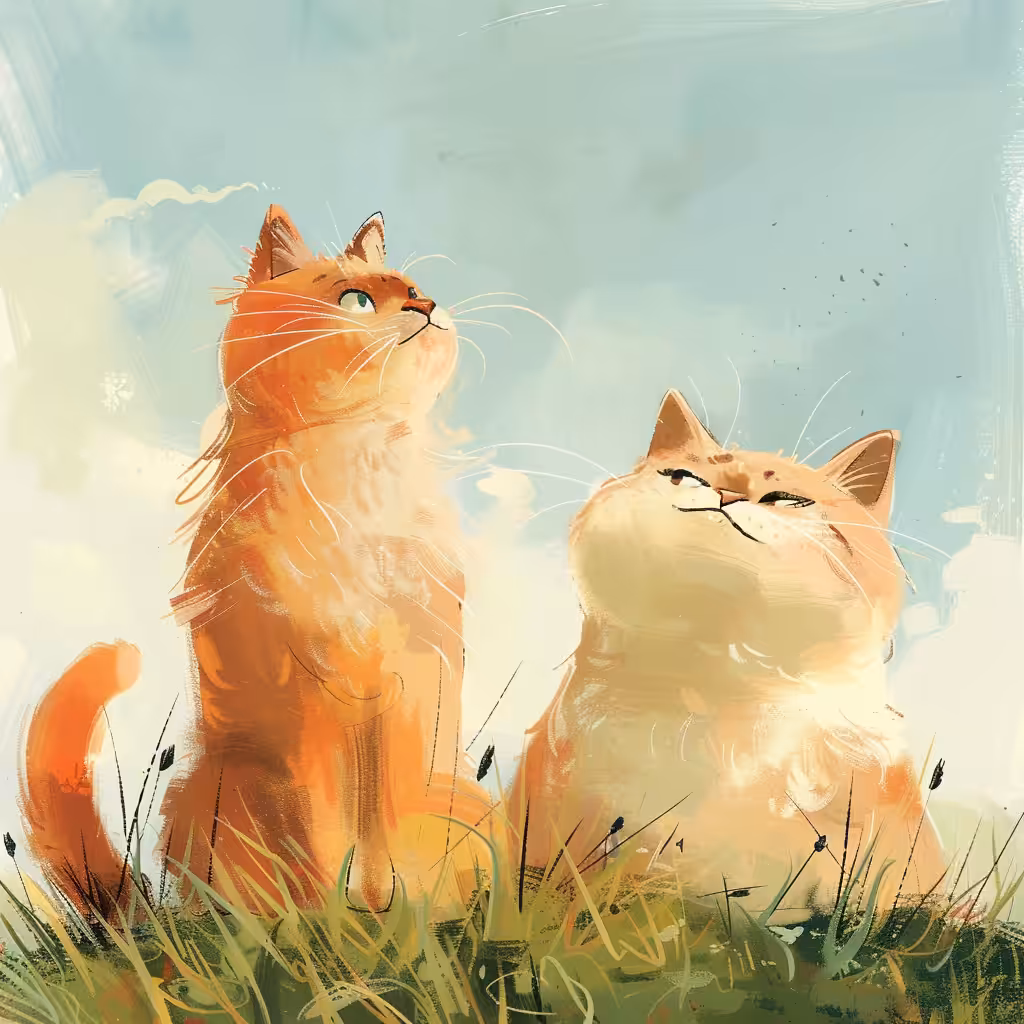 "Calm Hunters: Magnificent Cats at Dawn"