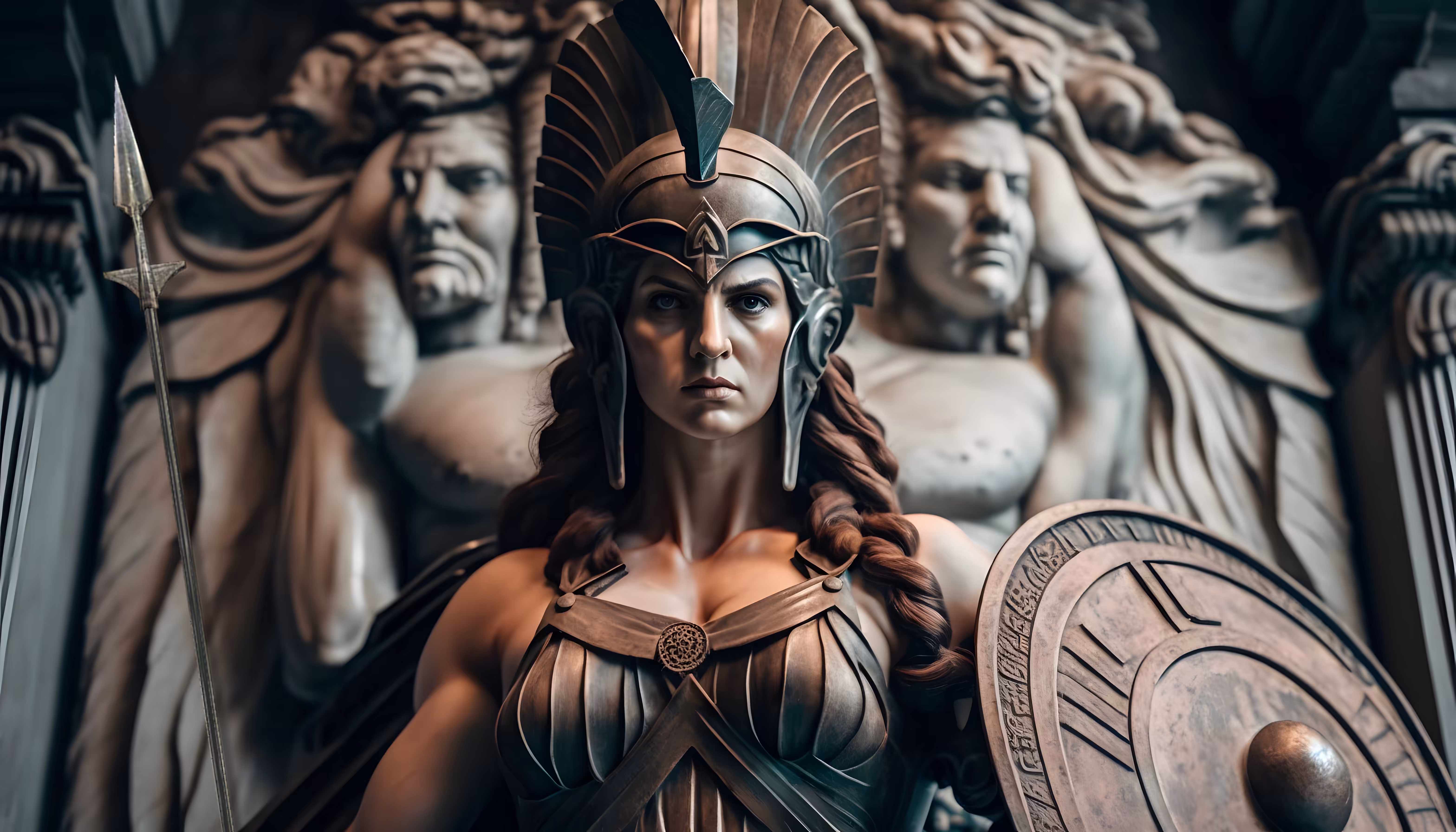"Divine Pantheon: Gods of Ancient Greece": "Athena, Goddess of Wisdom and Warfare"