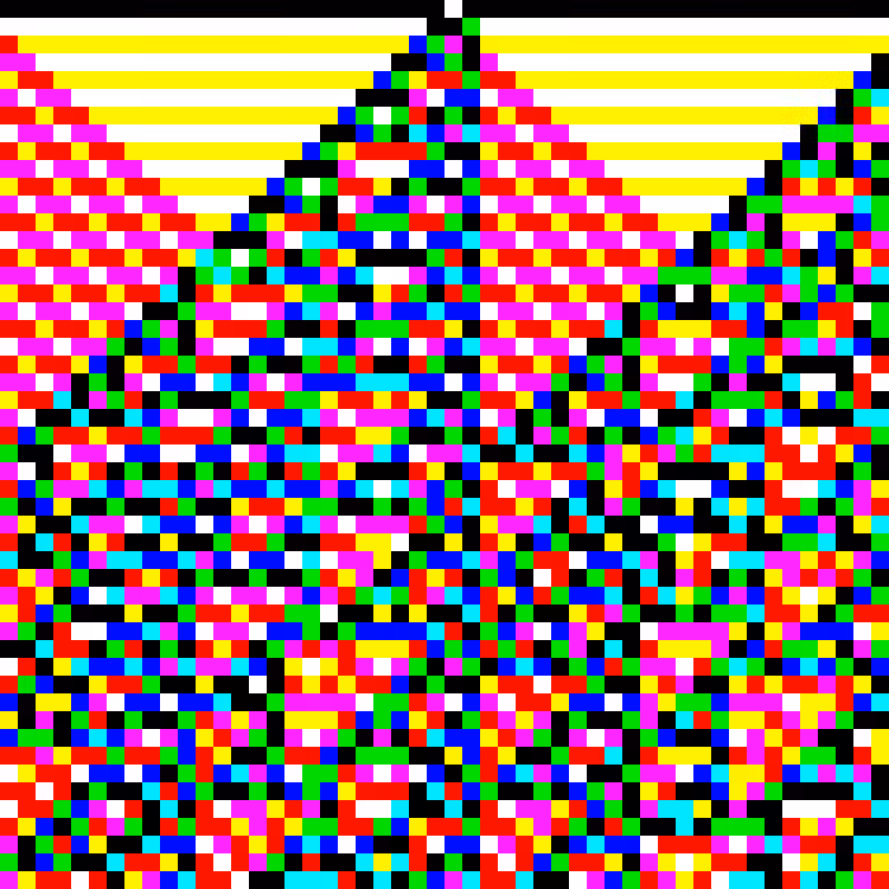 RGB Elementary Cellular Automaton #541