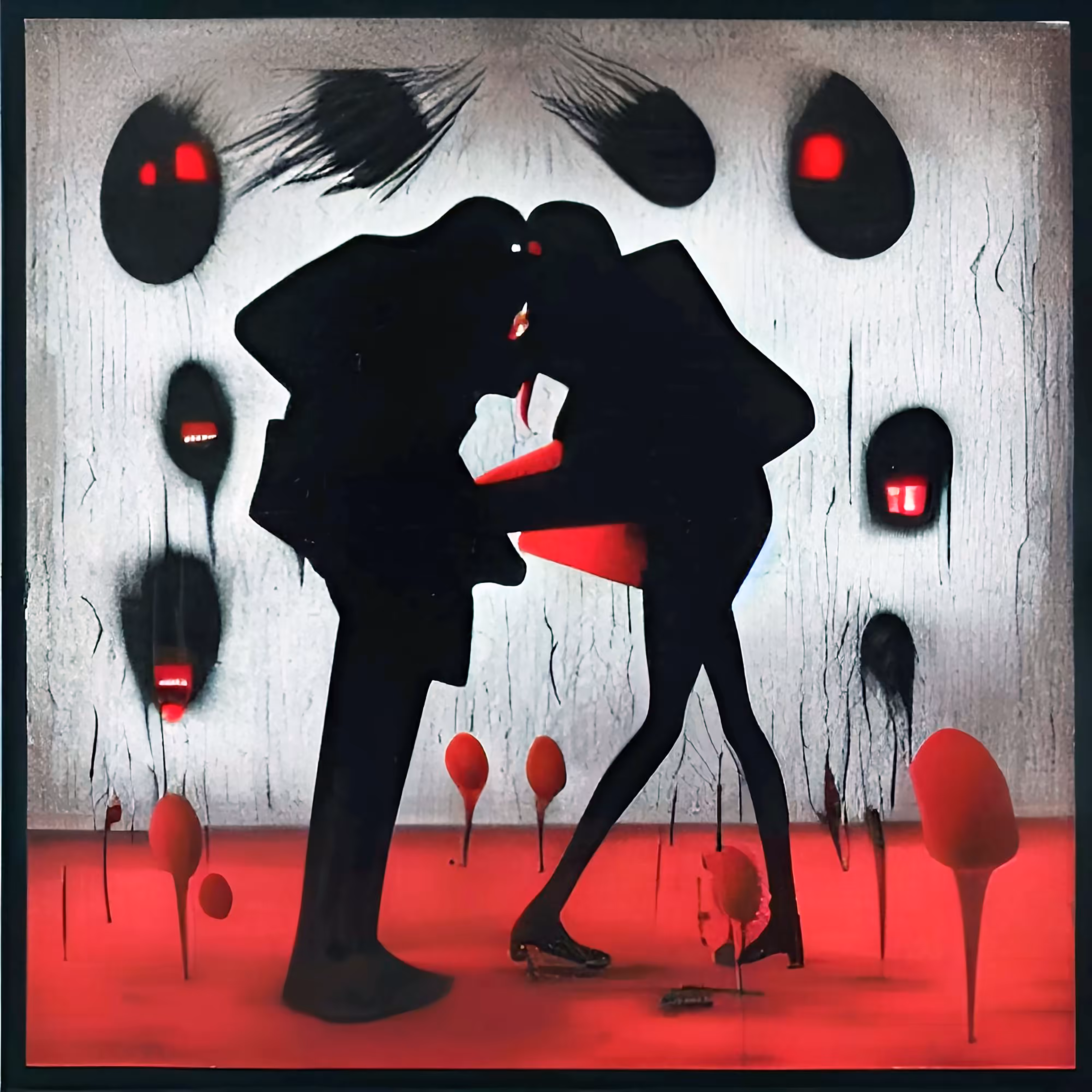 Walk Away Kiss in Reddish Black