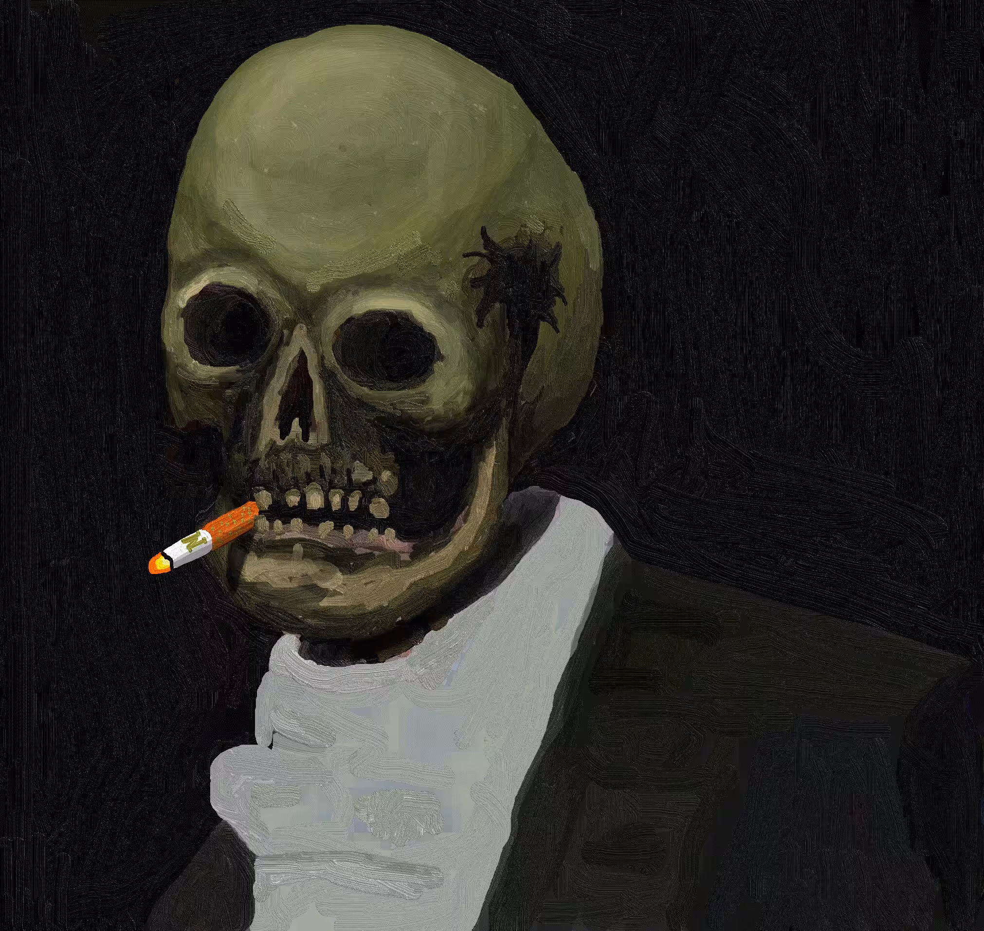 Elon Musk Smoking A Marloboro Light - A Portrait.